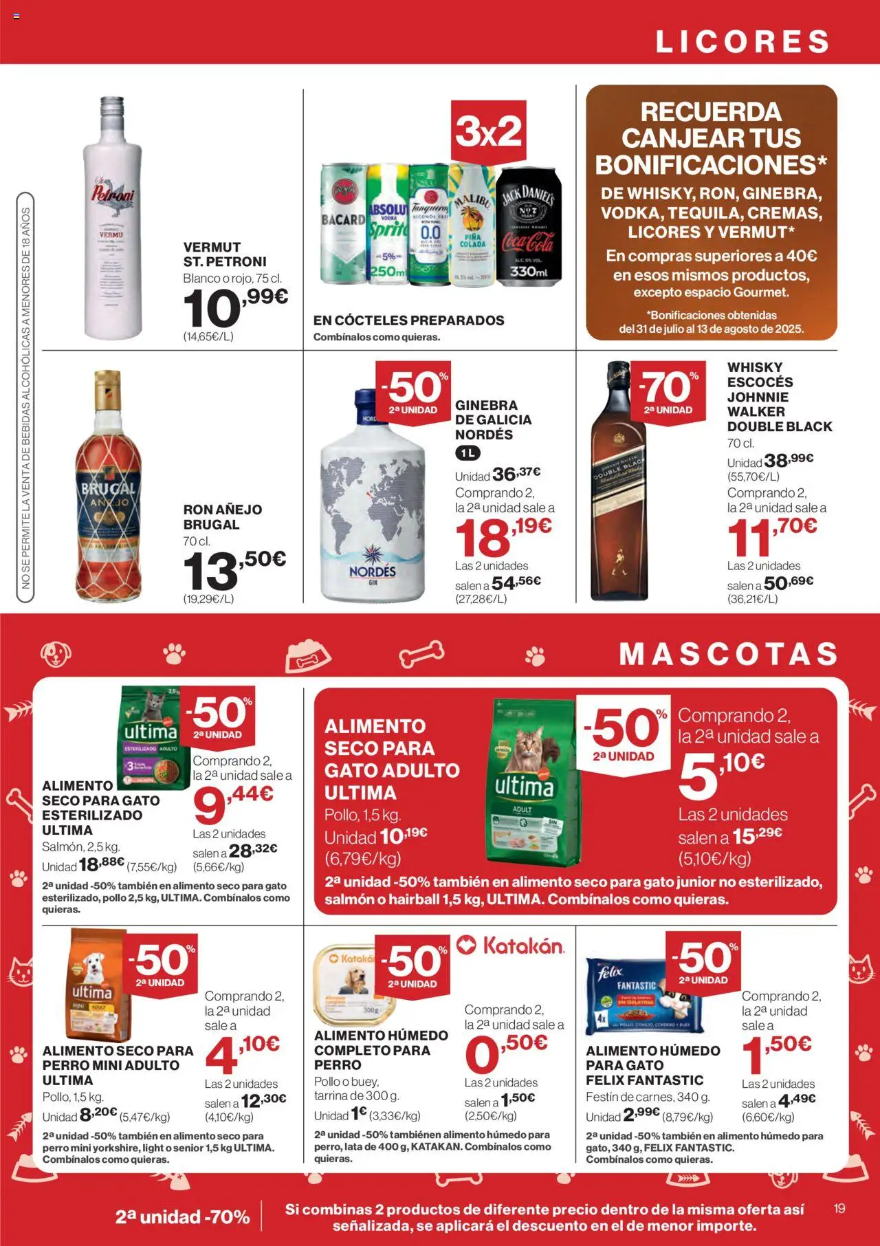 Supercor folleto │ válido desde el 14.08.2025 | Página: 19 | Productos: Ron, Πρίζες, Whisky, Φίλτρο καφέ