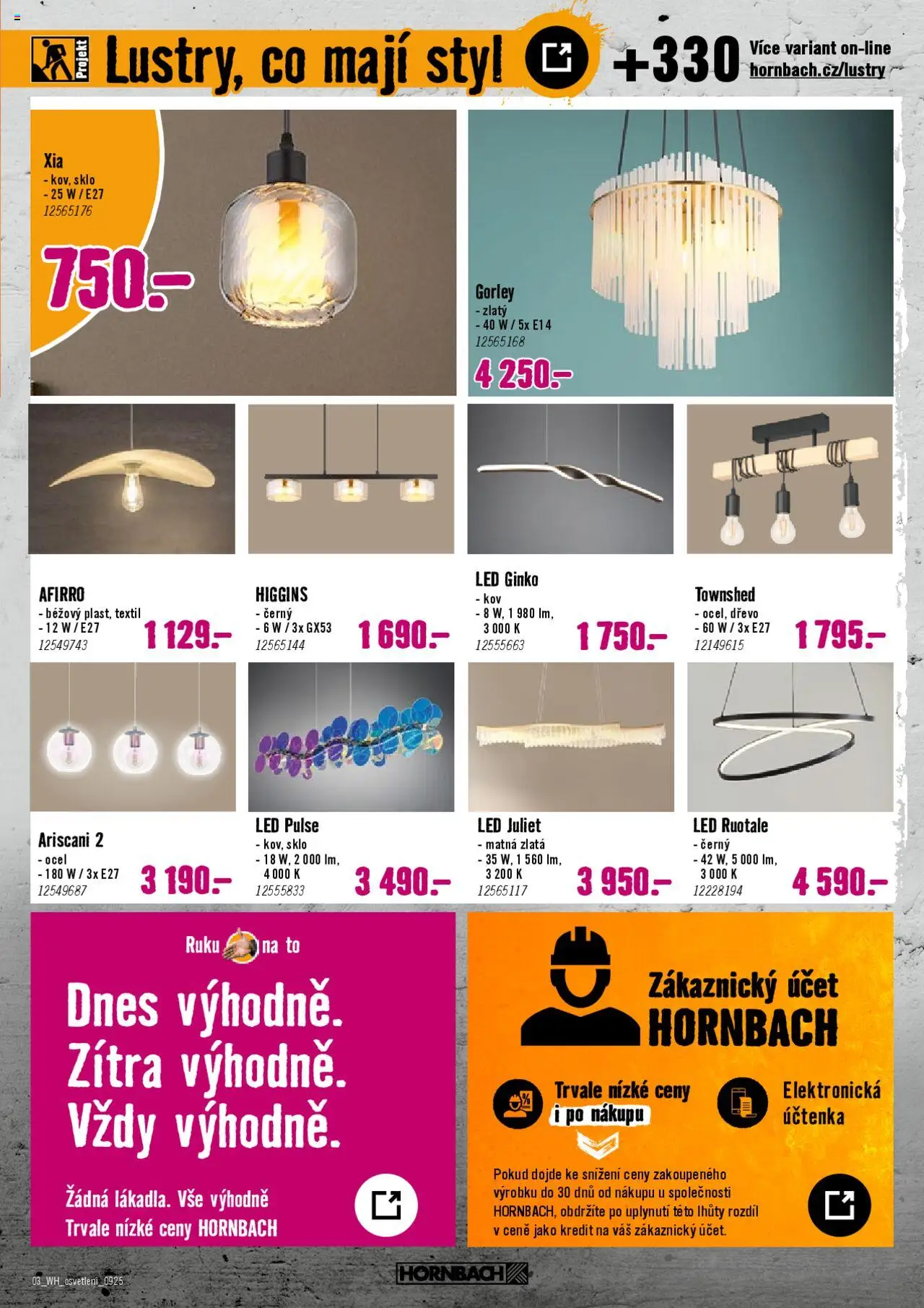 HORNBACH leták - Osvětlení od 24.09.2025 | Strana: 3 | Produkty: LED