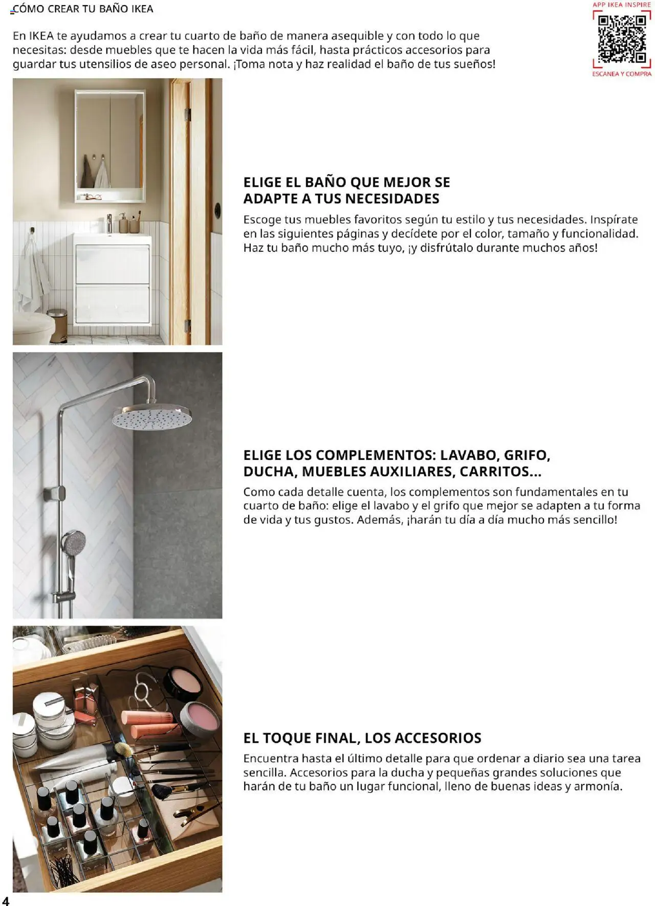 Catálogo IKEA Baňos │ válido desde el 04.02.2025 | Página: 4 | Productos: Té, Muebles, Lavabo, Ducha