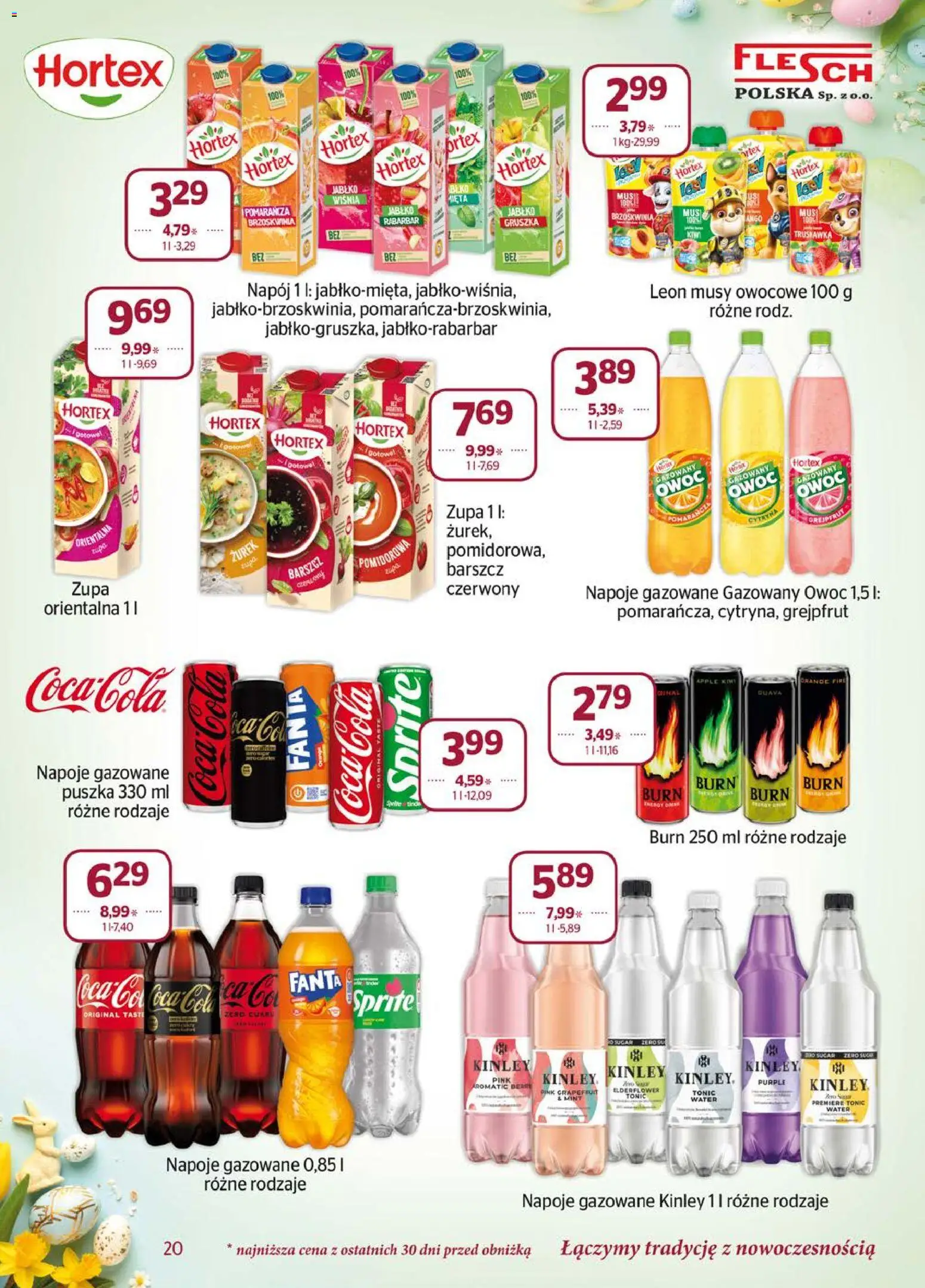 Społem gazetka od 01.03.2026 | Strona: 20 | Produkty: Brzoskwinia, Gruszka, Sprite, Kiwi