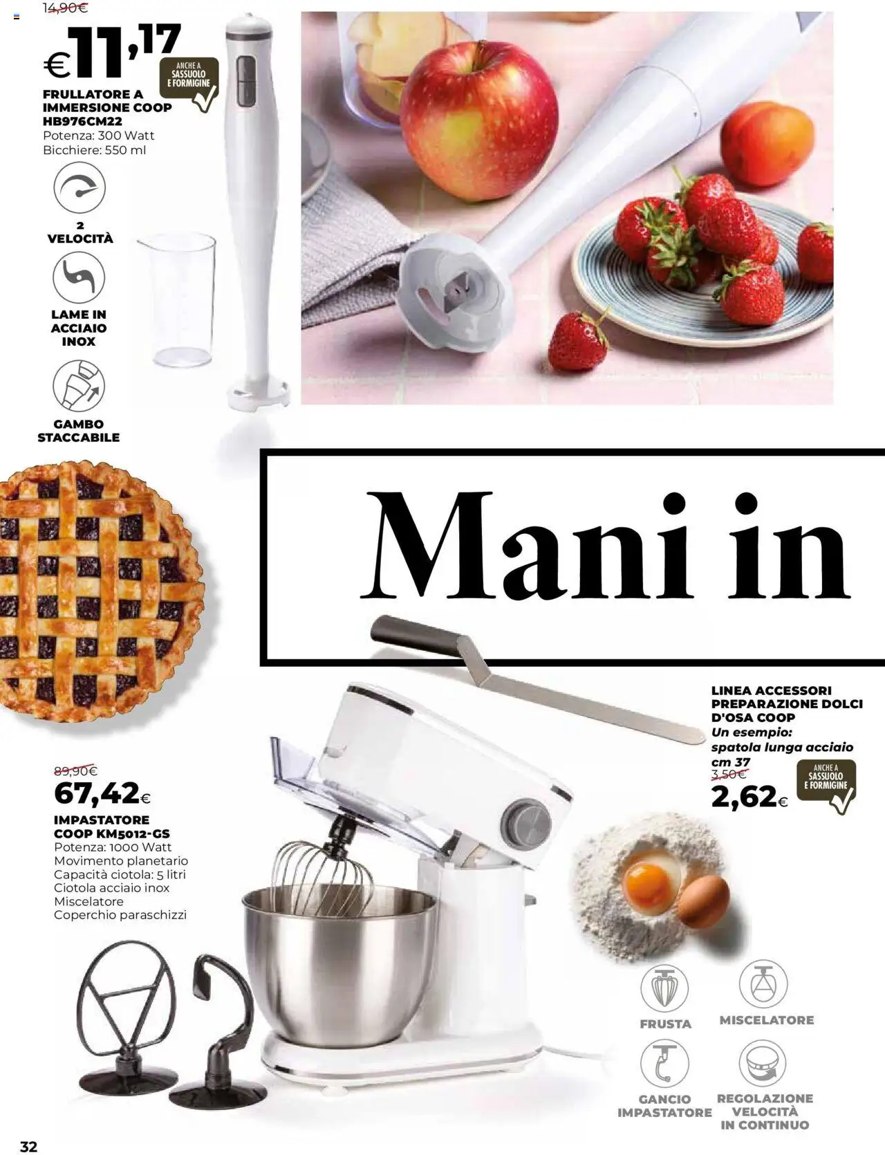 Volantino Ipercoop del 08.10.2025 | Pagina: 32 | Prodotti: Frullatore, Spatola, Miscelatore, Ciotola