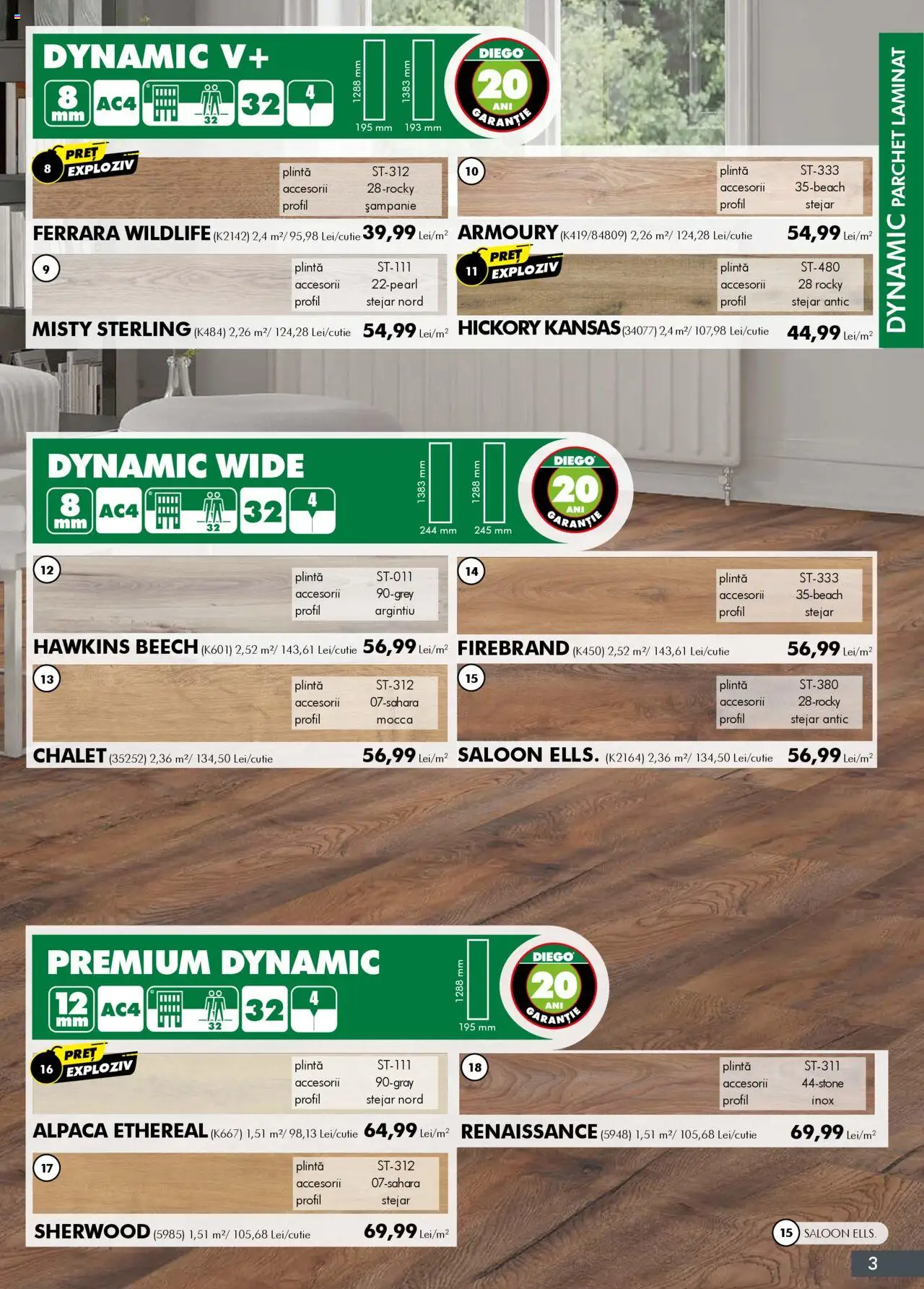 Noul catalog Diego – valabil de la 01.10.2025 | Pagină: 3 | Produse: Parchet