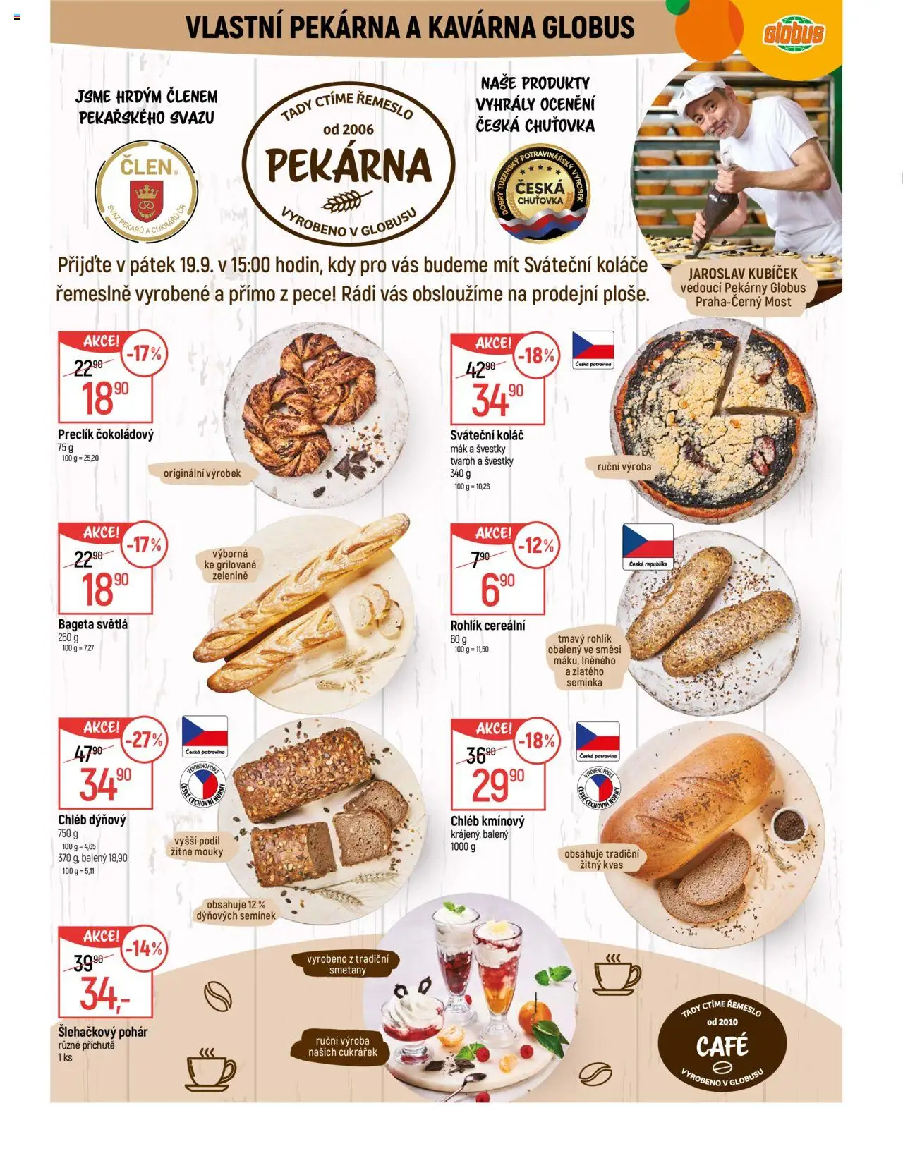Globus leták - Praha Černý Most od 17.09.2025 | Strana: 9 | Produkty: Chléb, Rohlík, Pohár, Semínka