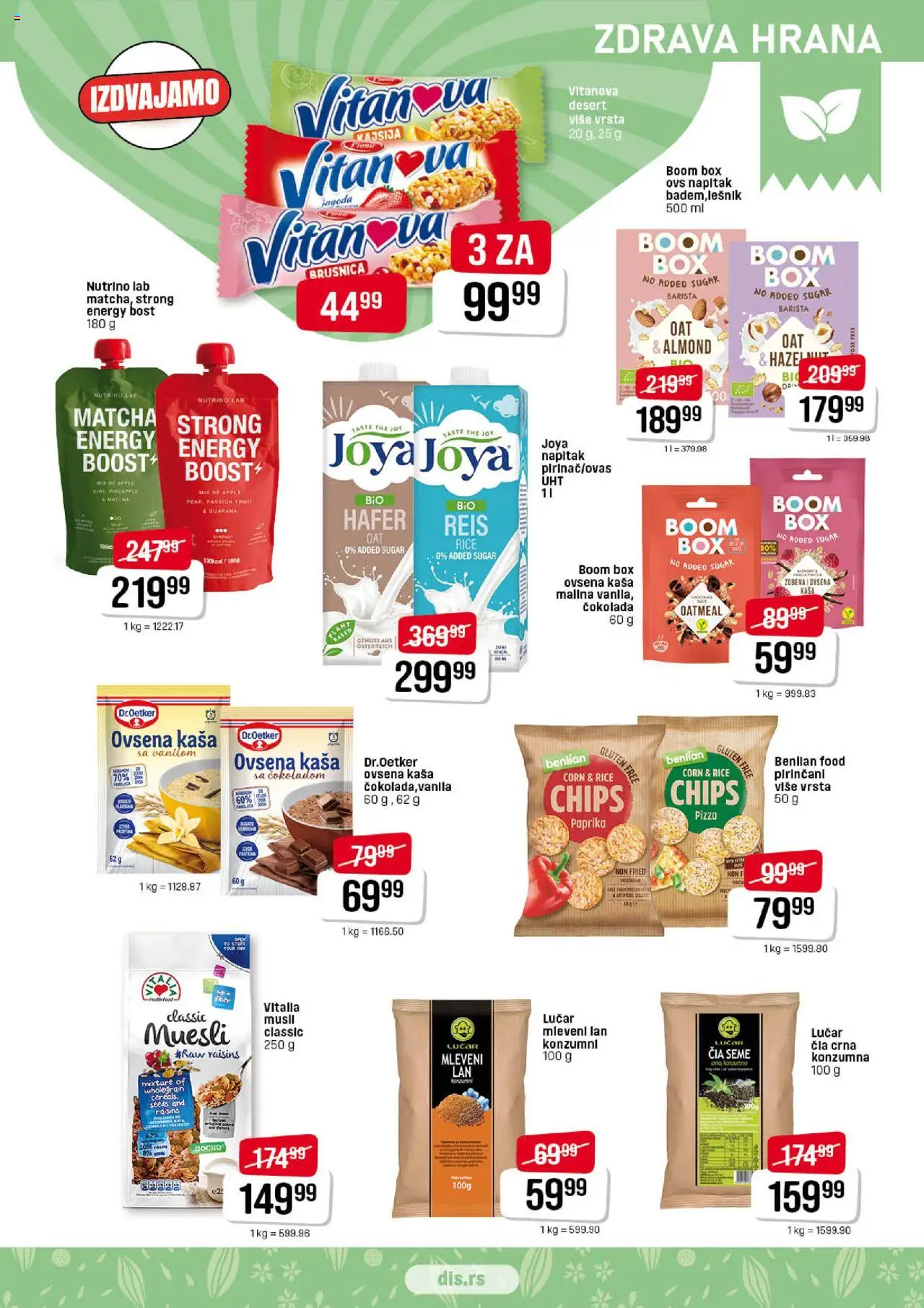 DIS katalog - važi od 03.07.2025 | Strana: 9 | Proizvode: Ovsena kaša, Jagoda, Paprika, Guarana