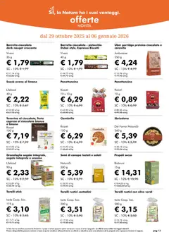 Anteprima del volantino Volantino Natura Sì	 valido a partire dal 03.12.2025 | Pagina: 13 | Prodotti: Cioccolato, Olive, Barretta, Torta