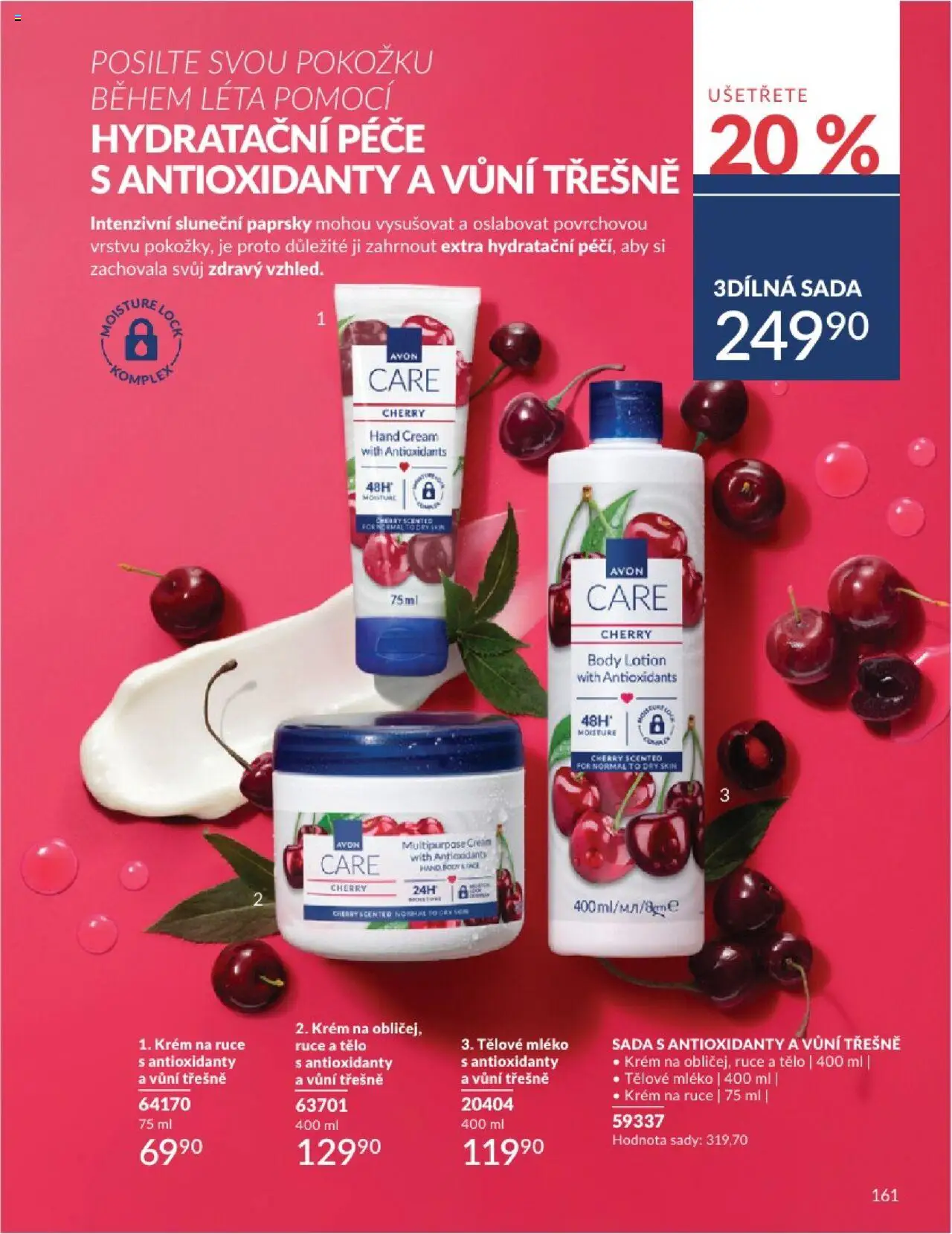 Avon katalog 8/2025 od 01.08.2025 | Strana: 161 | Produkty: Tělové mléko, Krém na ruce, Mléko, Třešně