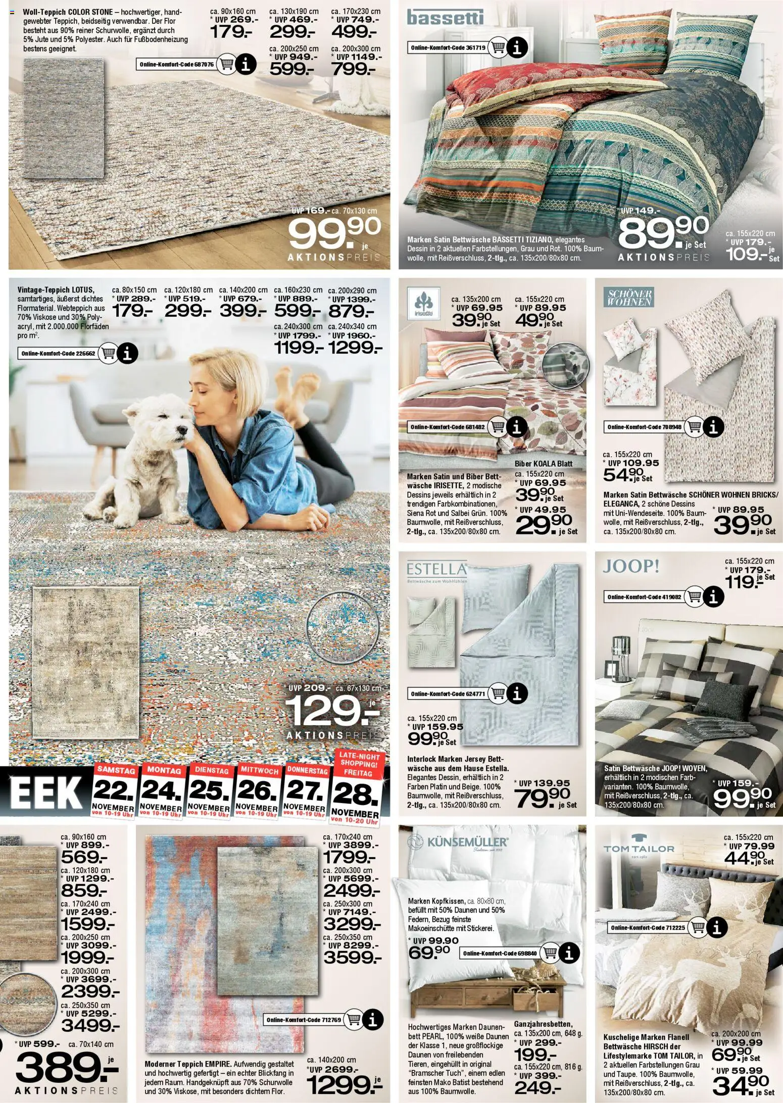 Ostermann - Black Friday – gültig ab 22.11.2025 | Seite: 7 | Produkte: Bett, Bettwäsche, Teppich, Uhr