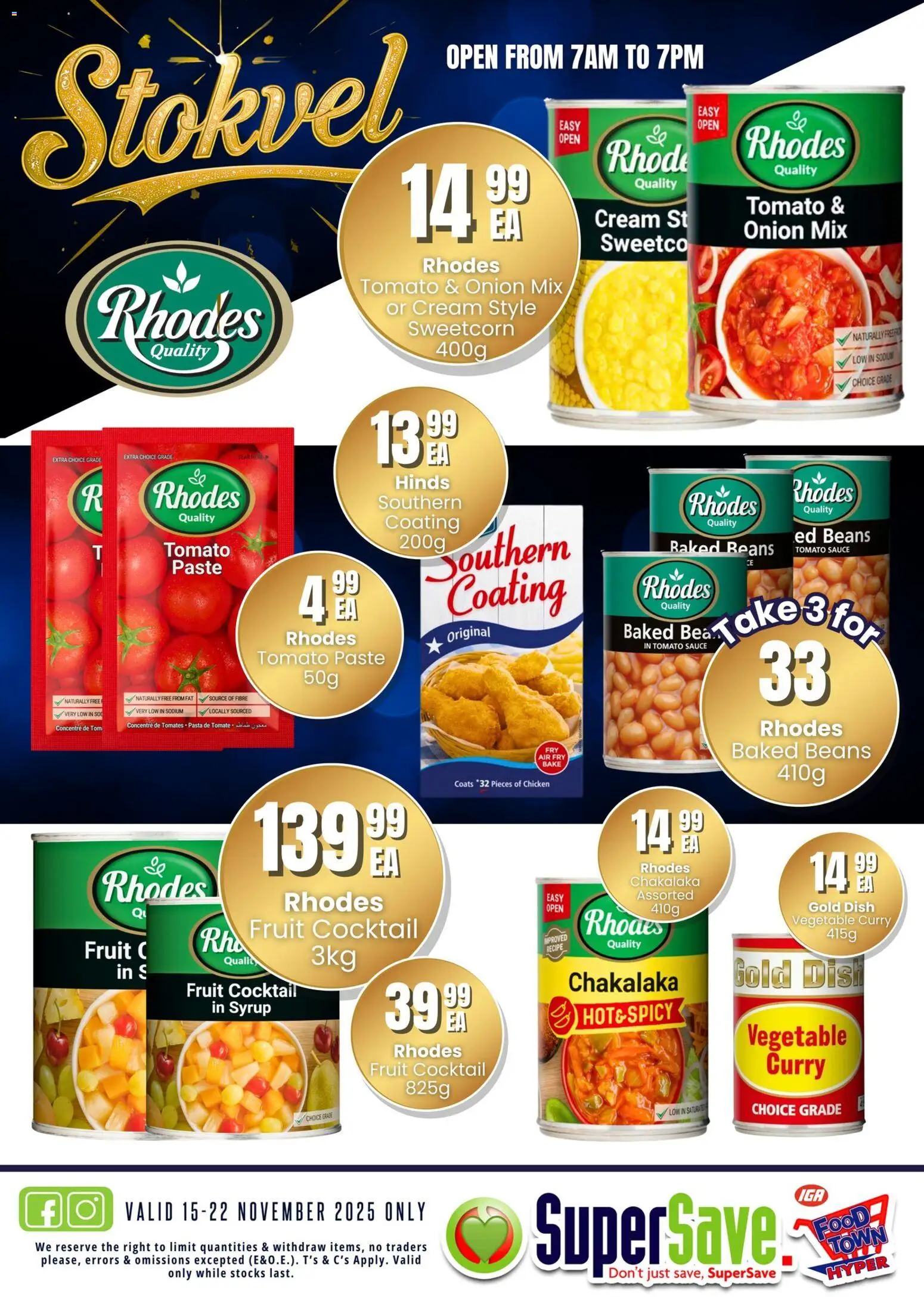 New Super Save catalogue – valid from 15.11.2025 | Page: 29 | Products: Beans, Chicken, Tomato sauce, Sauce