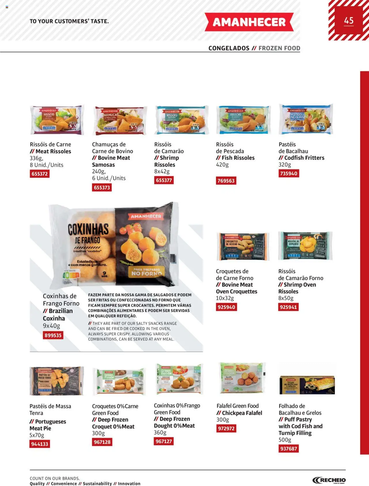 Recheio Amanhecer │ válido de 11.07.2024 | Página: 45 | Produtos: Frango, Grelos, Camarão, Carne