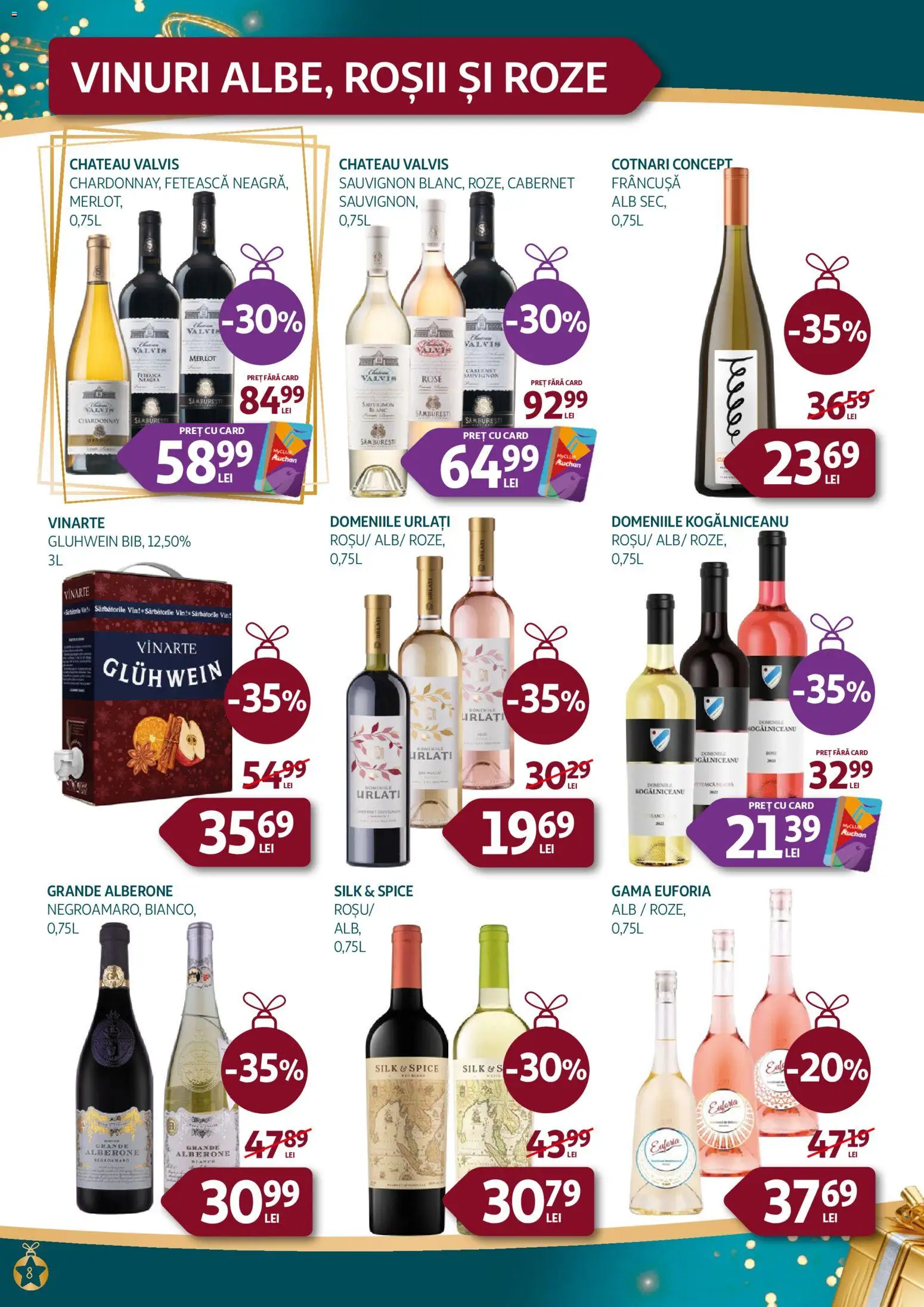 Noul catalog Auchan – valabil de la 26.11.2025 | Pagină: 8 | Produse: Vin, Roșii