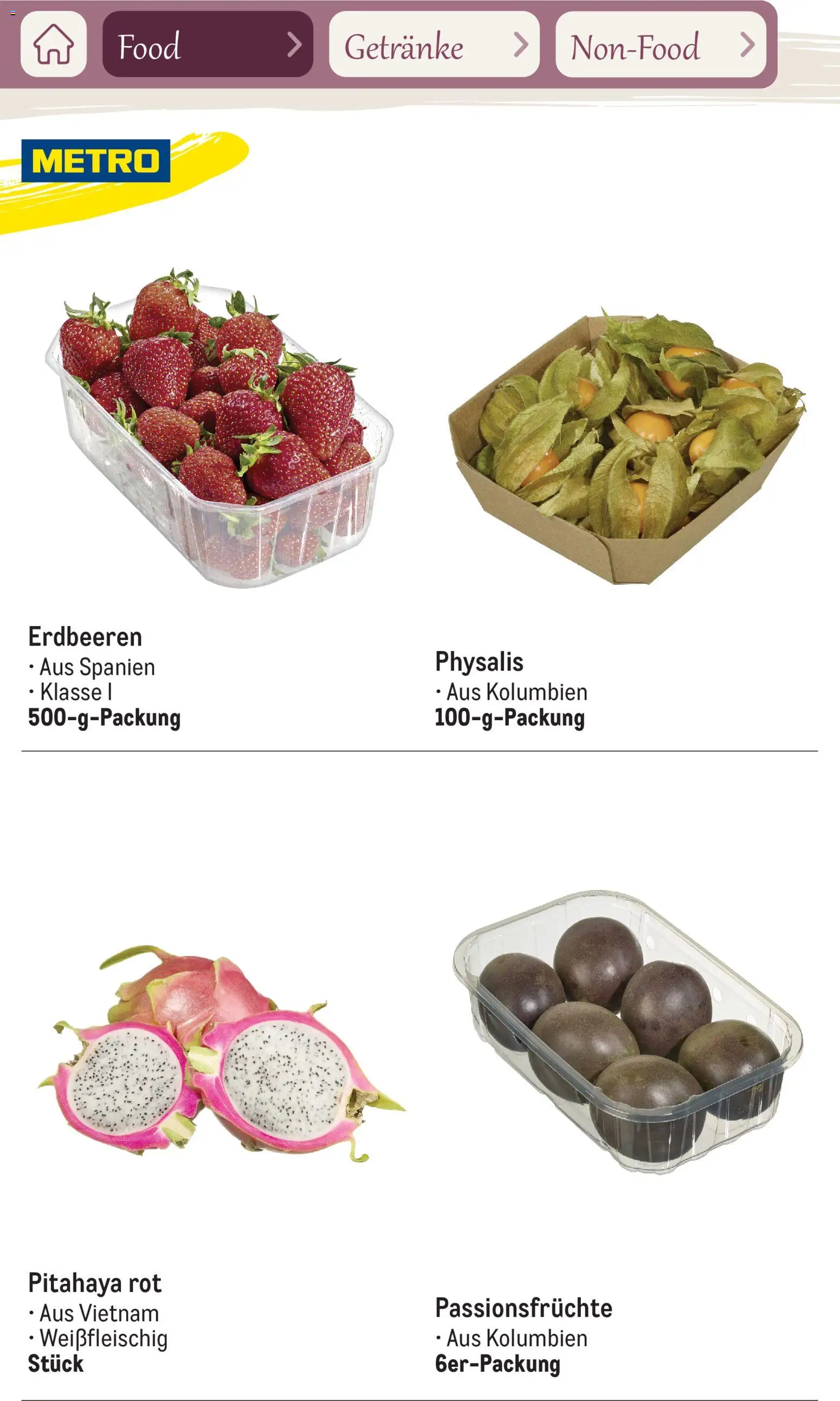 Metro Saisonkatalog Frühlingsgenuss – gültig ab 01.03.2026 | Seite: 24 | Produkte: Erdbeeren