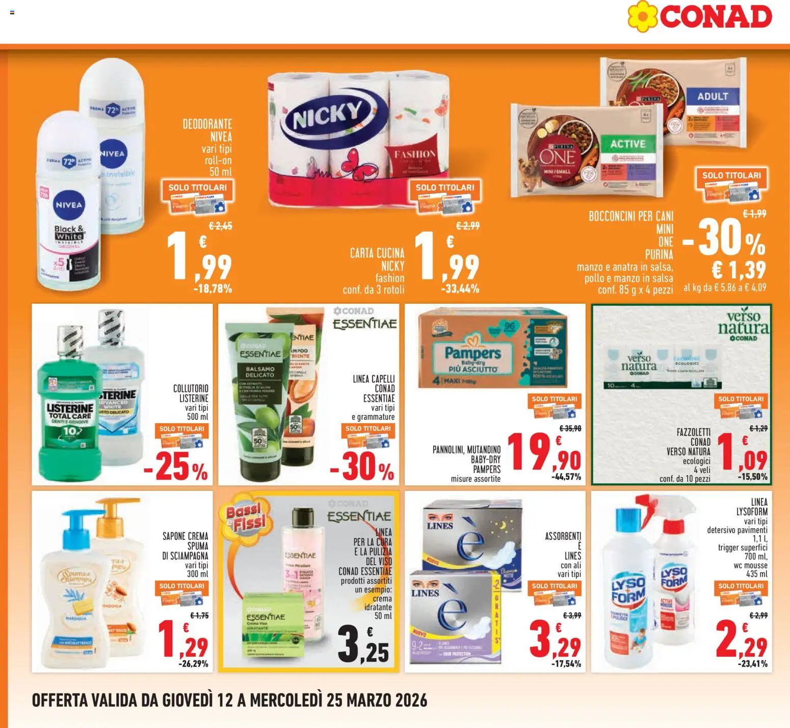 Volantino Conad del 12.03.2026 | Pagina: 22 | Prodotti: Crema, Sapone, Pollo, Collutorio