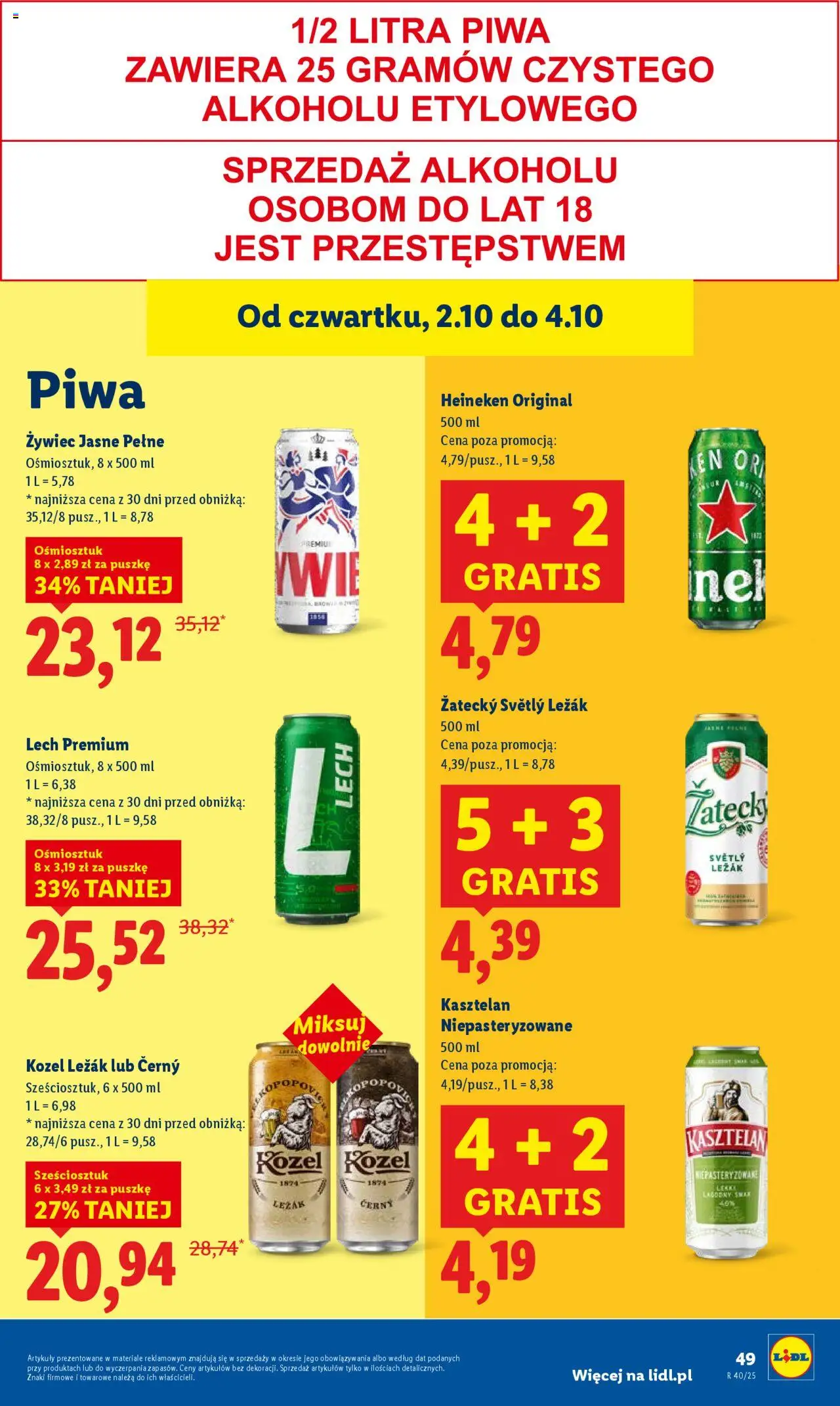 Lidl Gazetka od 02.10.2025 | Strona: 53 | Produkty: Leżak, Heineken