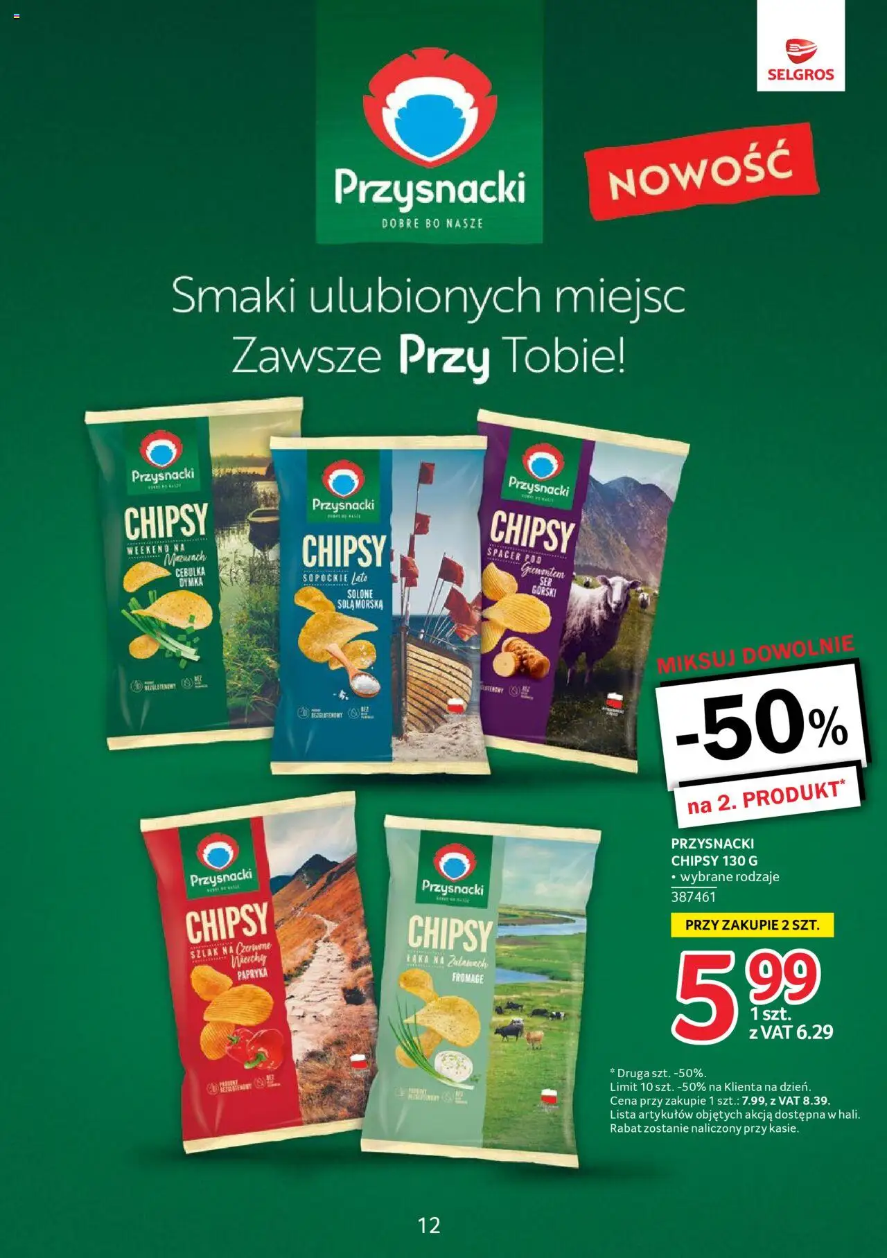 Selgros cash&carry Gazetka - Markowe produkty od 09.10.2025 | Strona: 12 | Produkty: Chipsy, Papryka