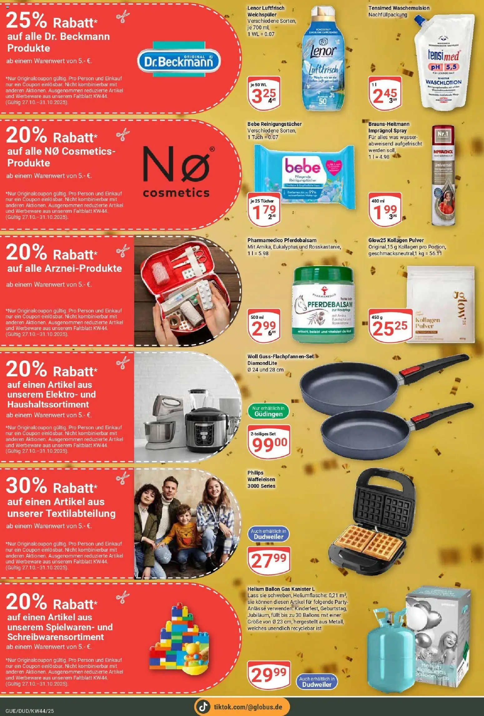 Globus prospekt Saarbrücken-Güdingen	 – gültig ab 26.10.2025 | Seite: 32 | Produkte: Philips, Weichspüler, Reinigungstücher, Waffeleisen