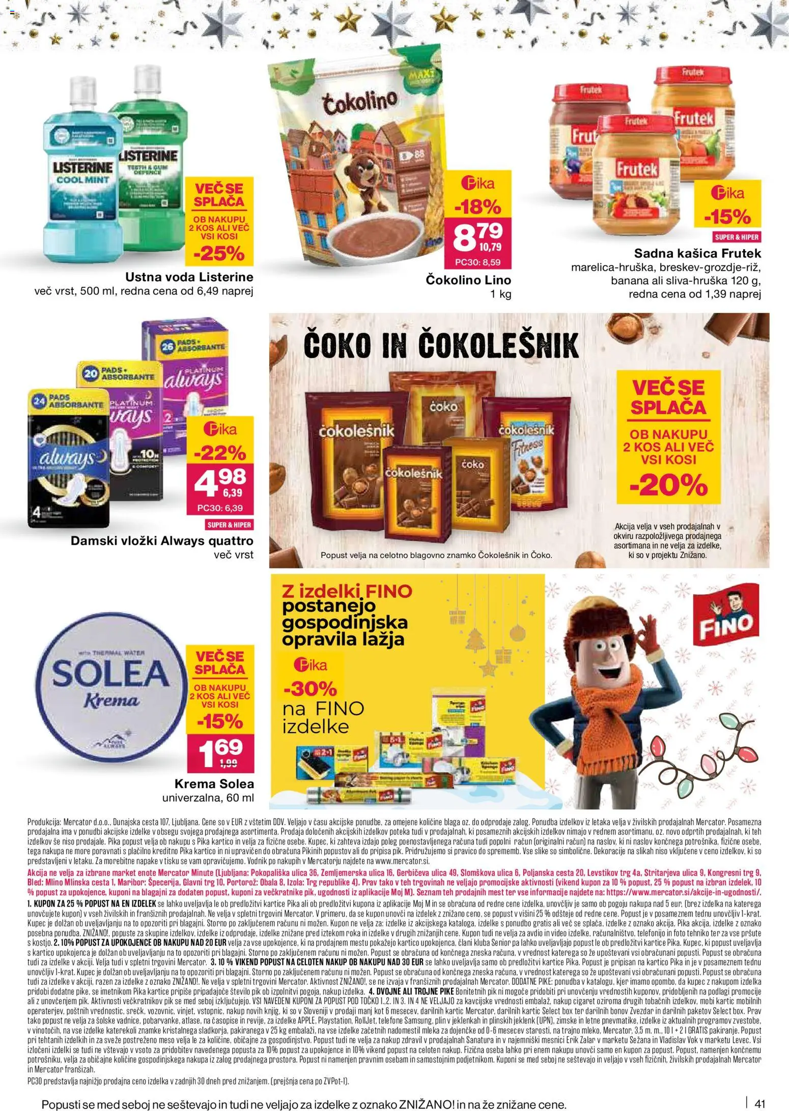 Novi Mercator katalog ponudbe – veljaven od 04.12.2025 | Stran: 41 | Izdelki: Vložki, Čokolešnik, Krema, Voda