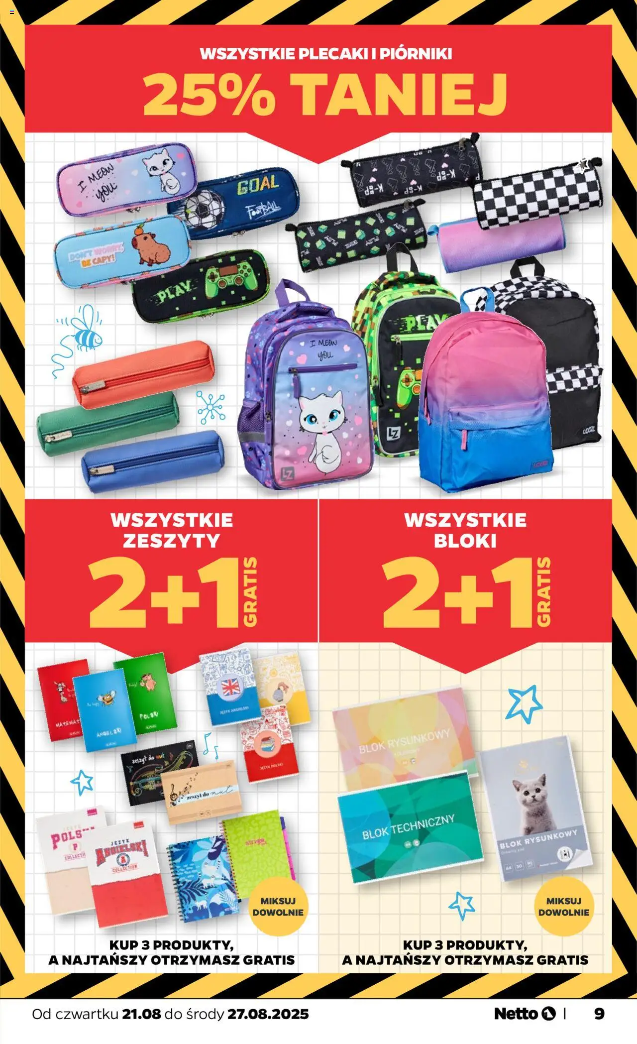 Netto gazetka - Non Food od 21.08.2025 | Strona: 9 | Produkty: Zeszyt