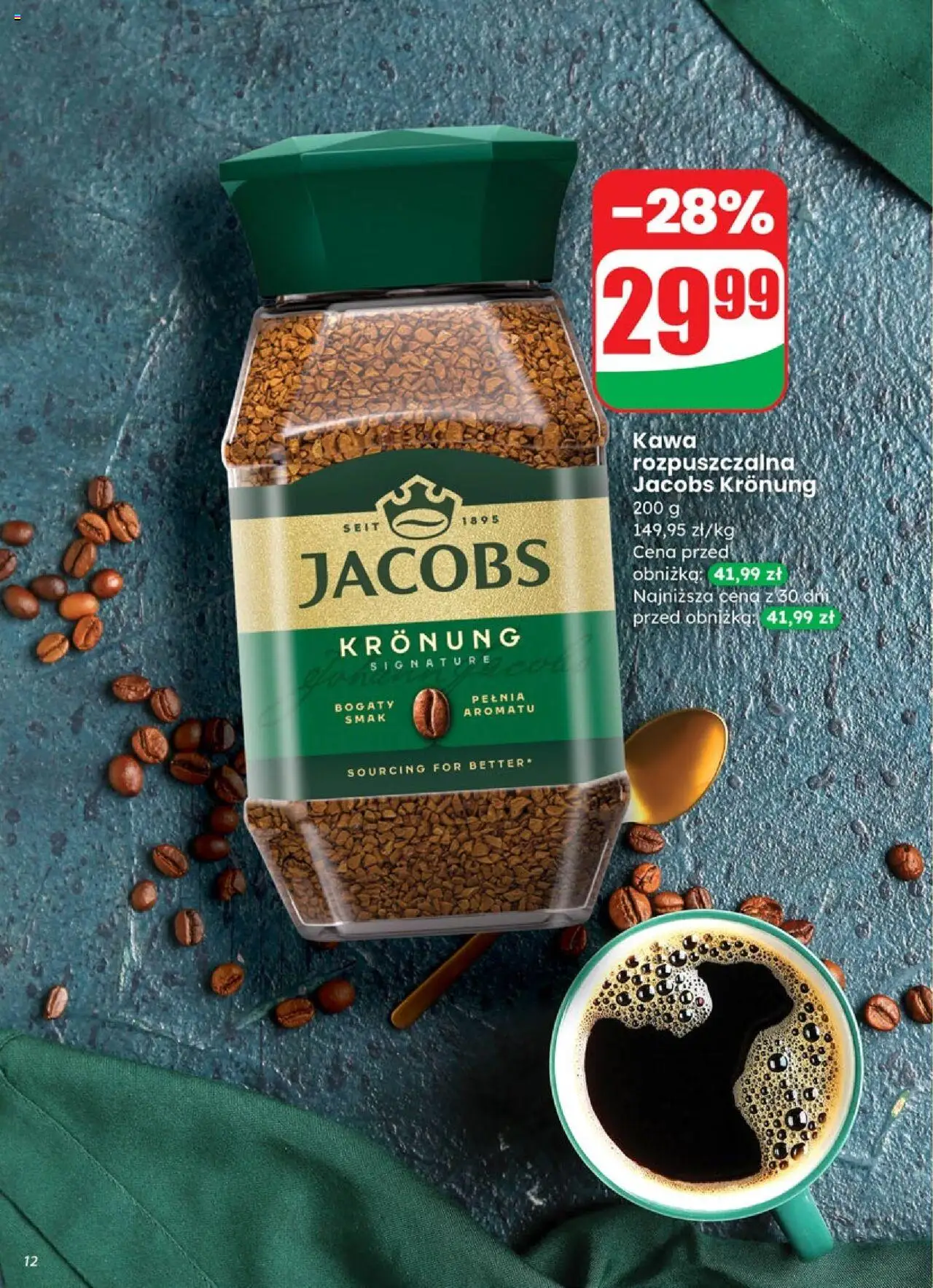 Dino Gazetka od 10.09.2025 | Strona: 12 | Produkty: Kawa rozpuszczalna, Kawa rozpuszczalna Jacobs Kronung, Kawa