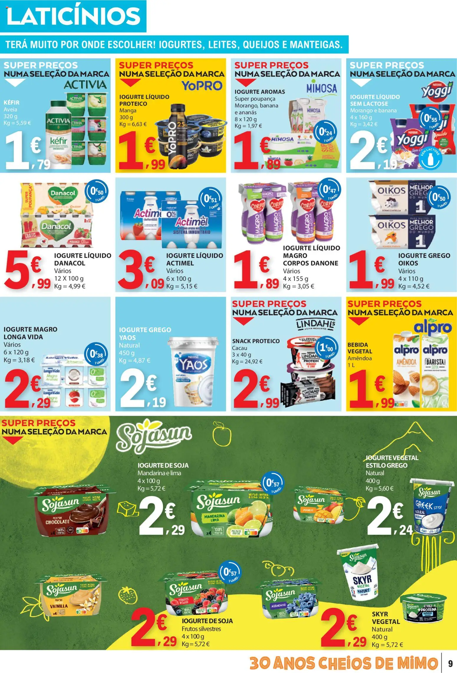 E.Leclerc folheto │ válido de 15.01.2026 | Página: 9 | Produtos: Soja, Aveia, Chocolate, Bebida