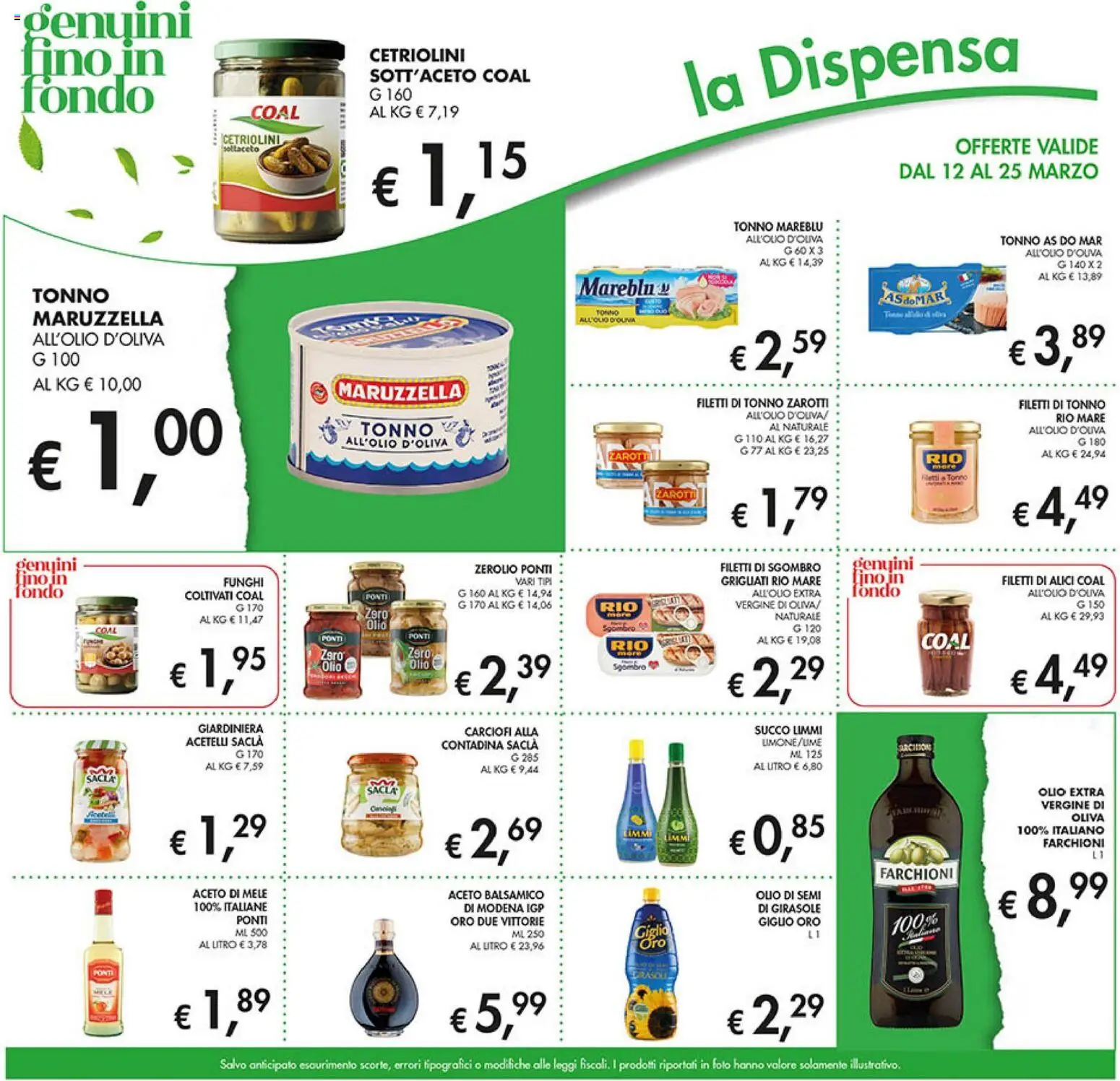 Volantino Coal del 12.03.2026 | Pagina: 19 | Prodotti: Mele, Aceto di mele, Olio extra vergine, Sgombro