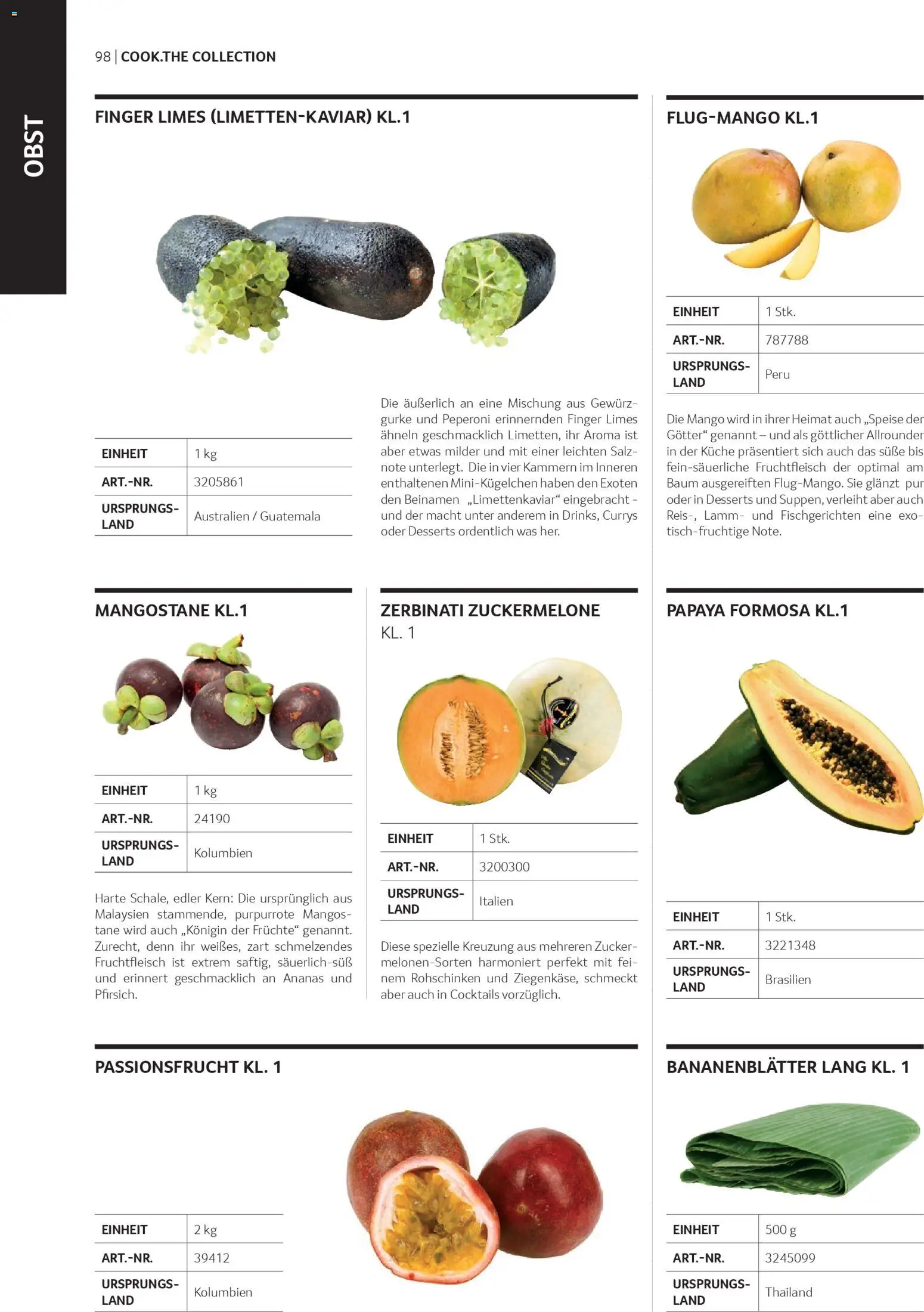 Transgourmet Cook Look-Book gültig ab 08.04.2026 | Seite: 98 | Produkte: Obst, Zucker, Mango, Ananas