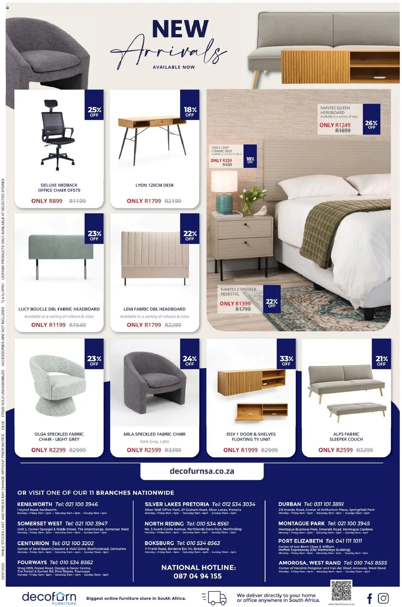Decofurn Specials │ valid from 01.08.2025 | Page: 4 | Products: Desk, Pedestal, Table, Lamp