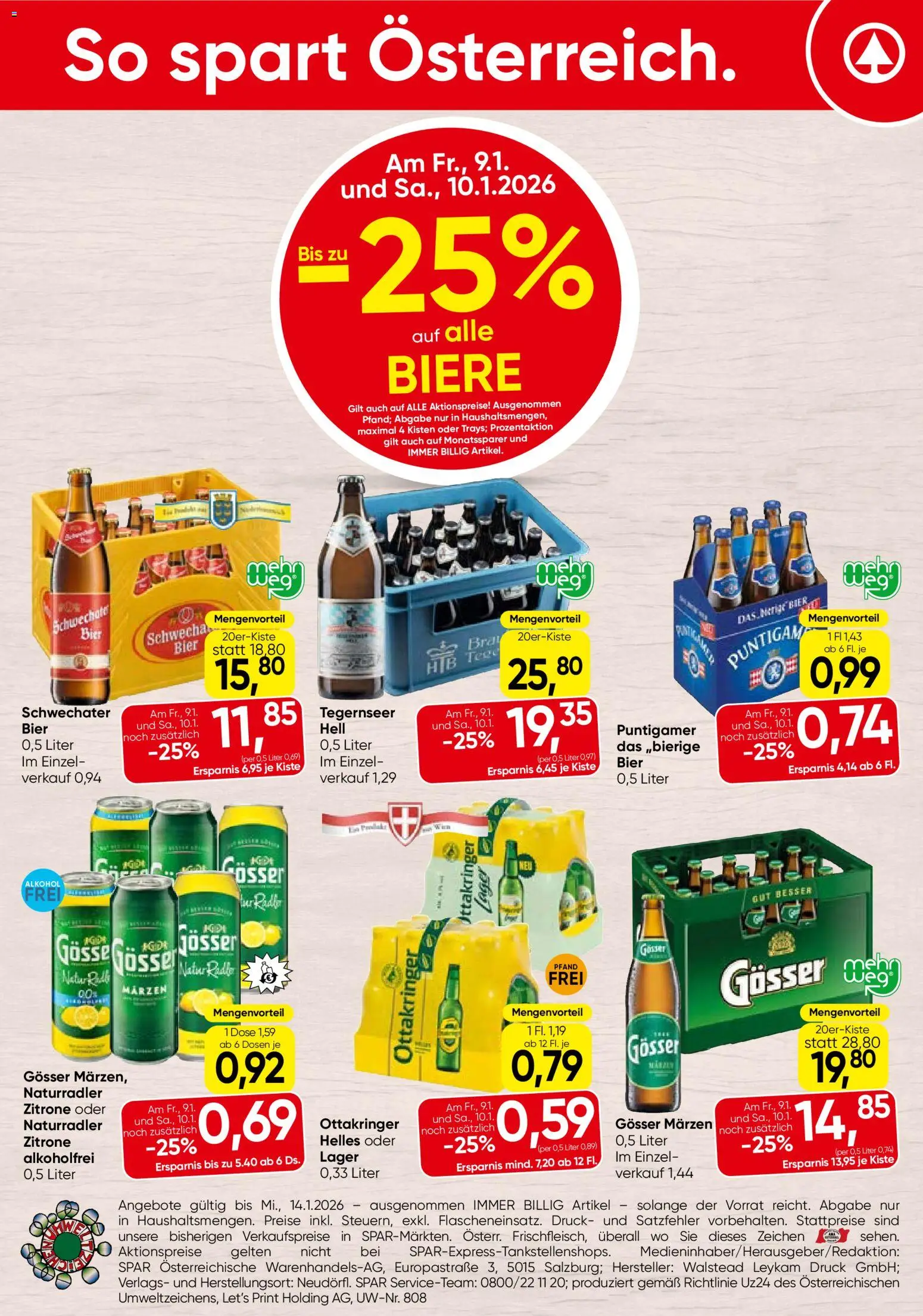 Spar Flugblatt - Niederösterreich gültig ab 08.01.2026 | Seite: 24 | Produkte: Zitrone, Bier