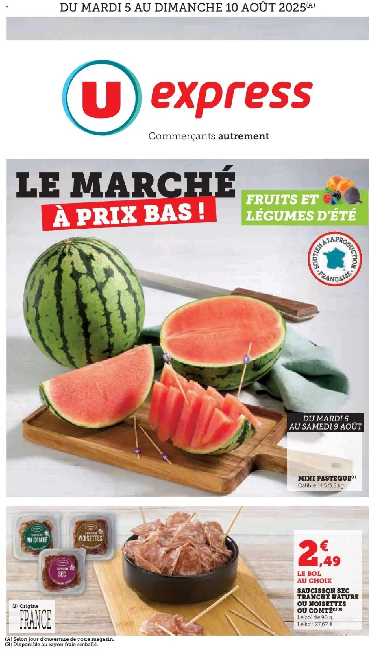  | Page: 1 | Produits: Saucisson, Saucisson sec, Noisettes, Bol