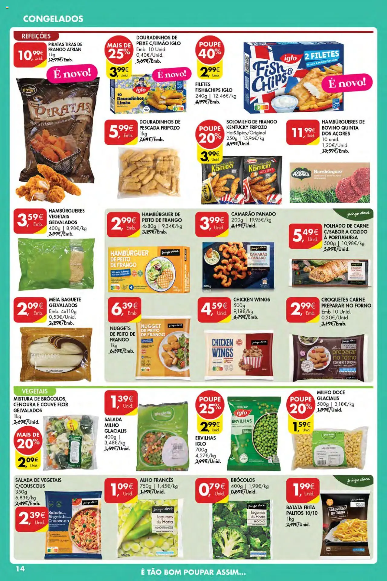 Pingo Doce Poupe Esta Semana Açores │ válido de 11.09.2025 | Página: 14 | Produtos: Brócolos, Batata, Alho francês, Couve