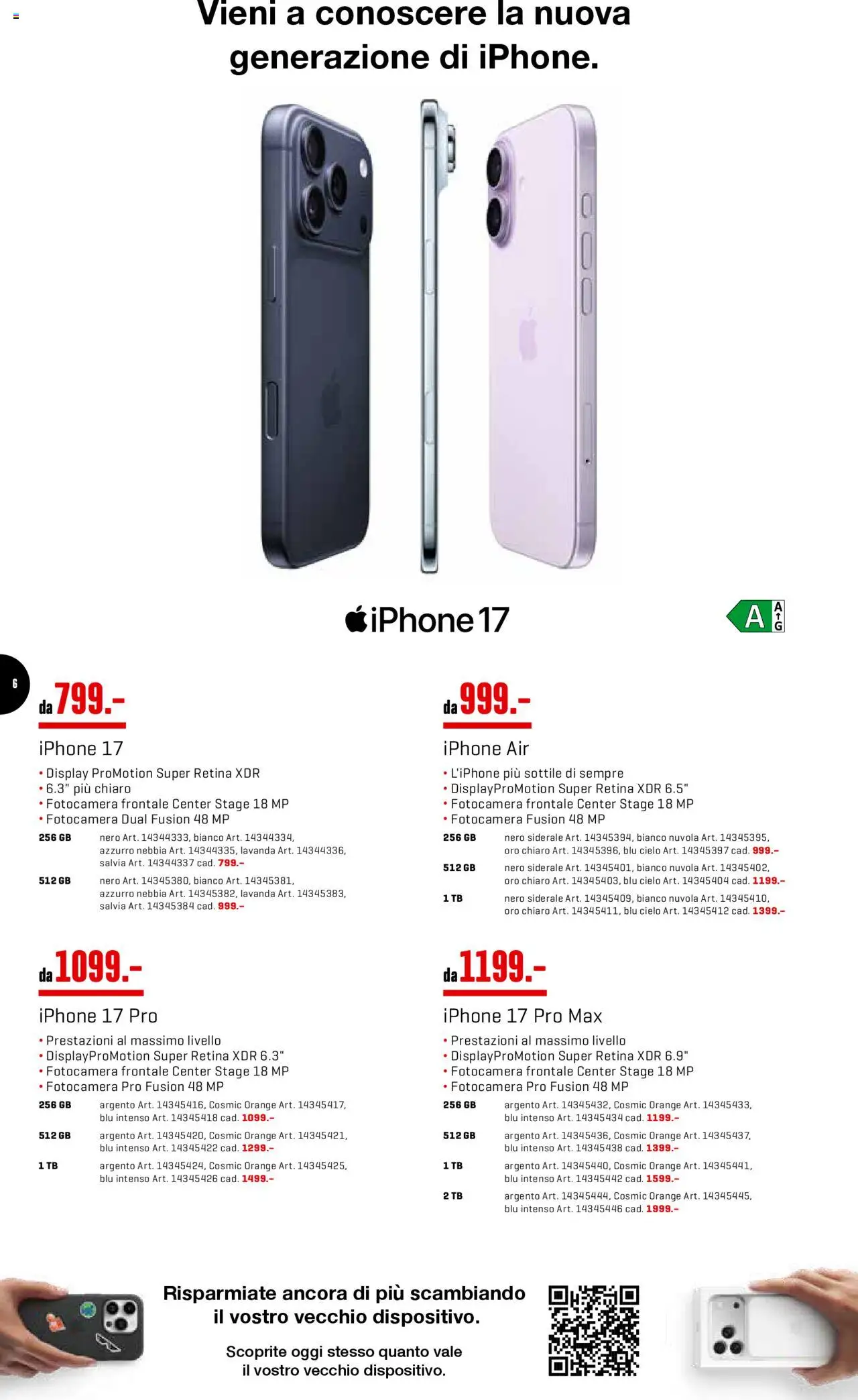 Interdiscount Aktionen IT – gültig ab 06.10.2025 | Seite: 6 | Produkte: Iphone