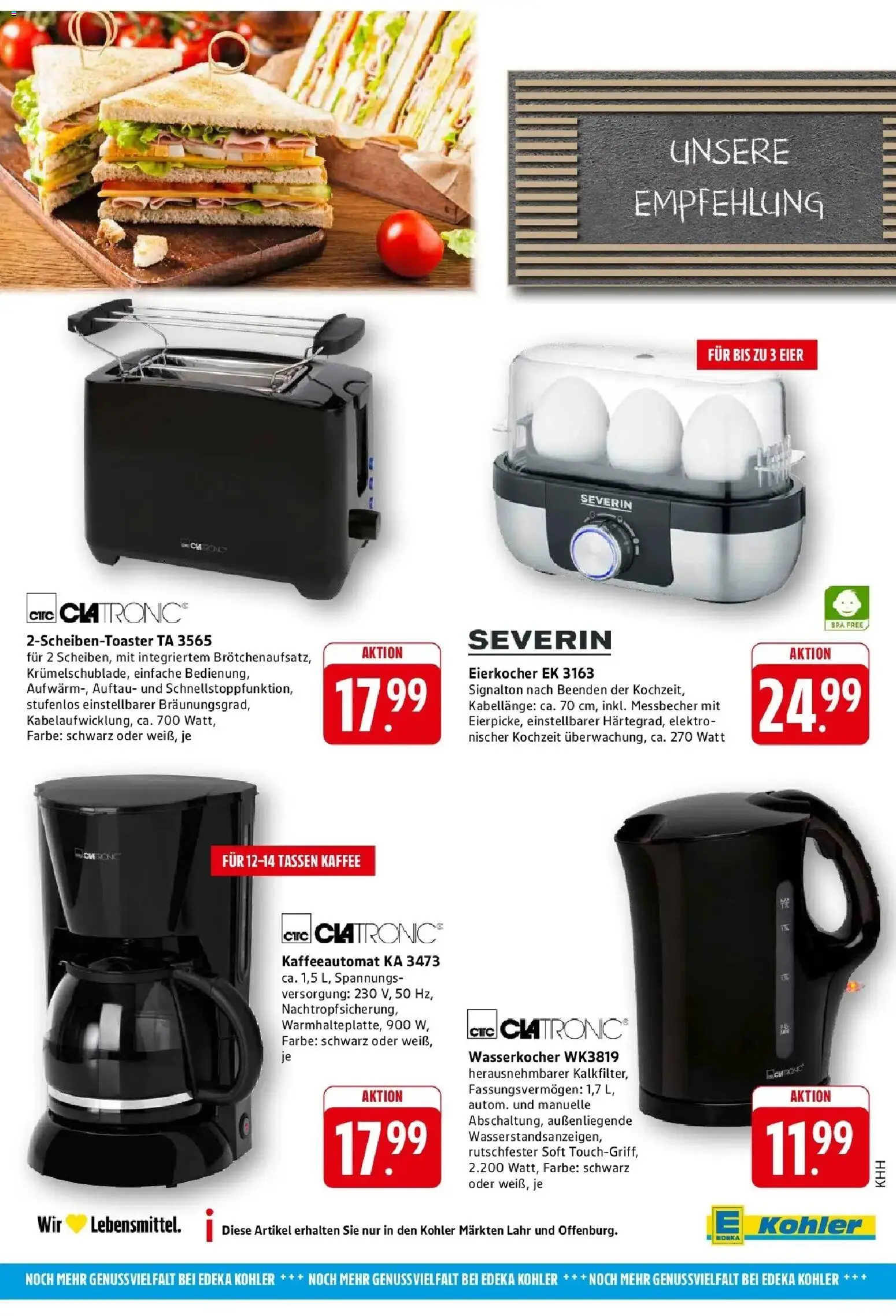 Edeka prospekt Ettenheim	 – gültig ab 02.03.2026 | Seite: 52 | Produkte: Wasserkocher, Eier, Kaffee, Eierkocher