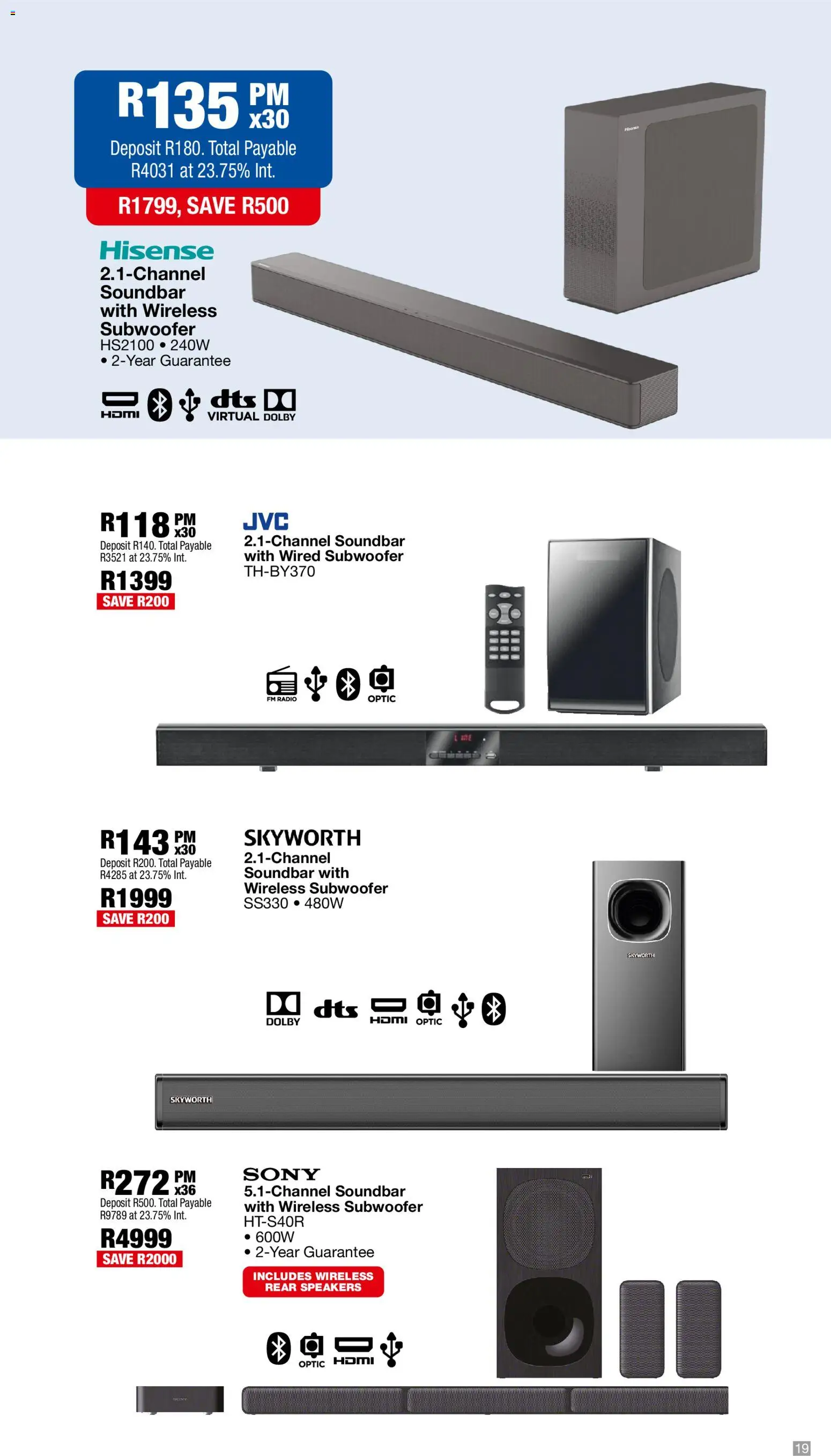 New OK Furniture catalogue – valid from 02.03.2026 | Page: 19 | Products: Radio, Soundbar, Subwoofer