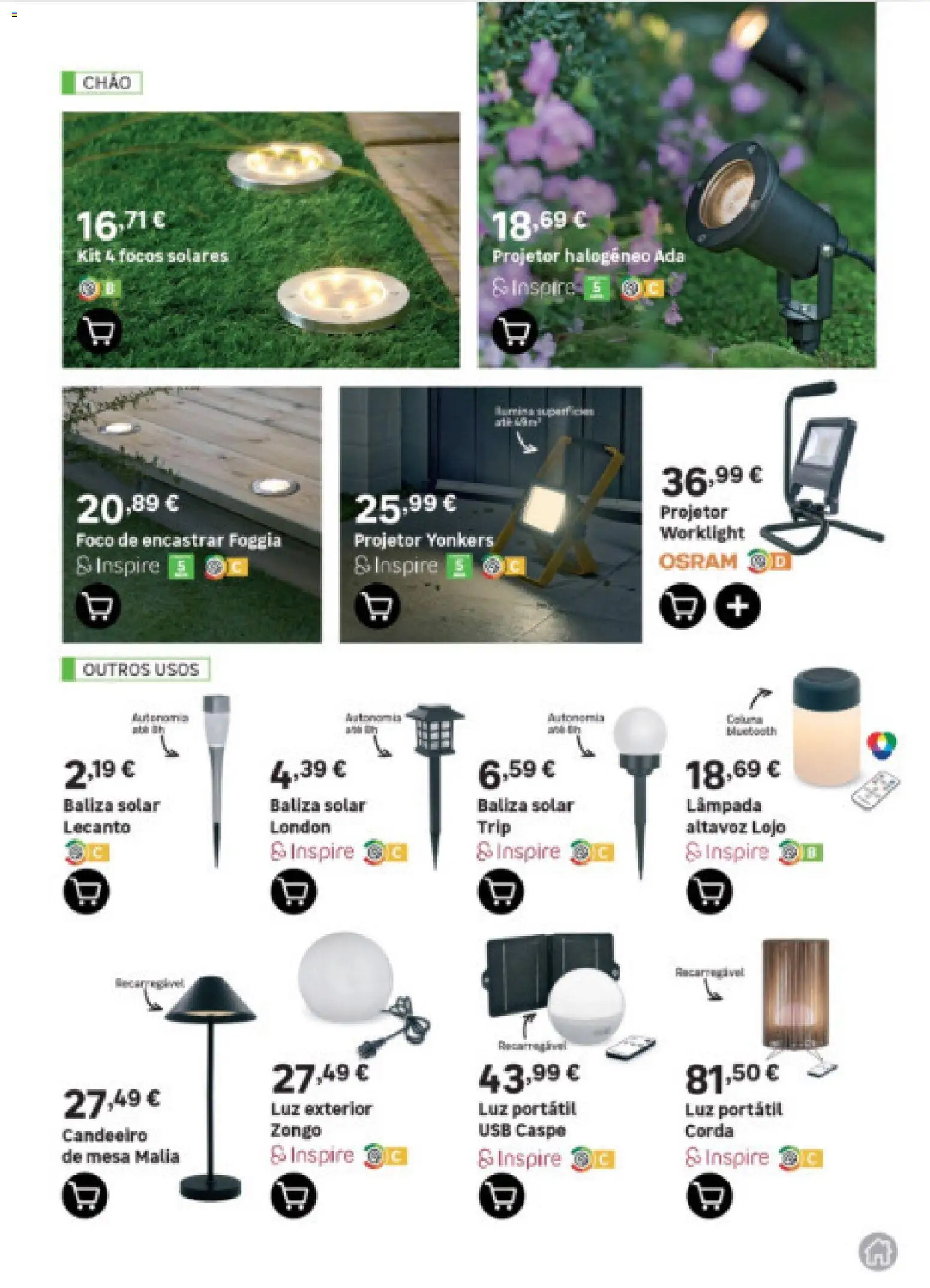 Leroy Merlin Arquipélago dos Açores │ válido de 12.03.2026 | Página: 59 | Produtos: Candeeiro, USB, Corda, Mesa