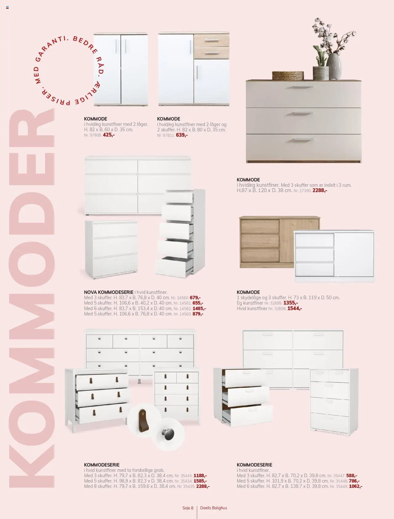 Daells Bolighus tilbudsavis – gyldig fra 11.09.2025 | Side: 8 | Produkter: Kommode, Søm