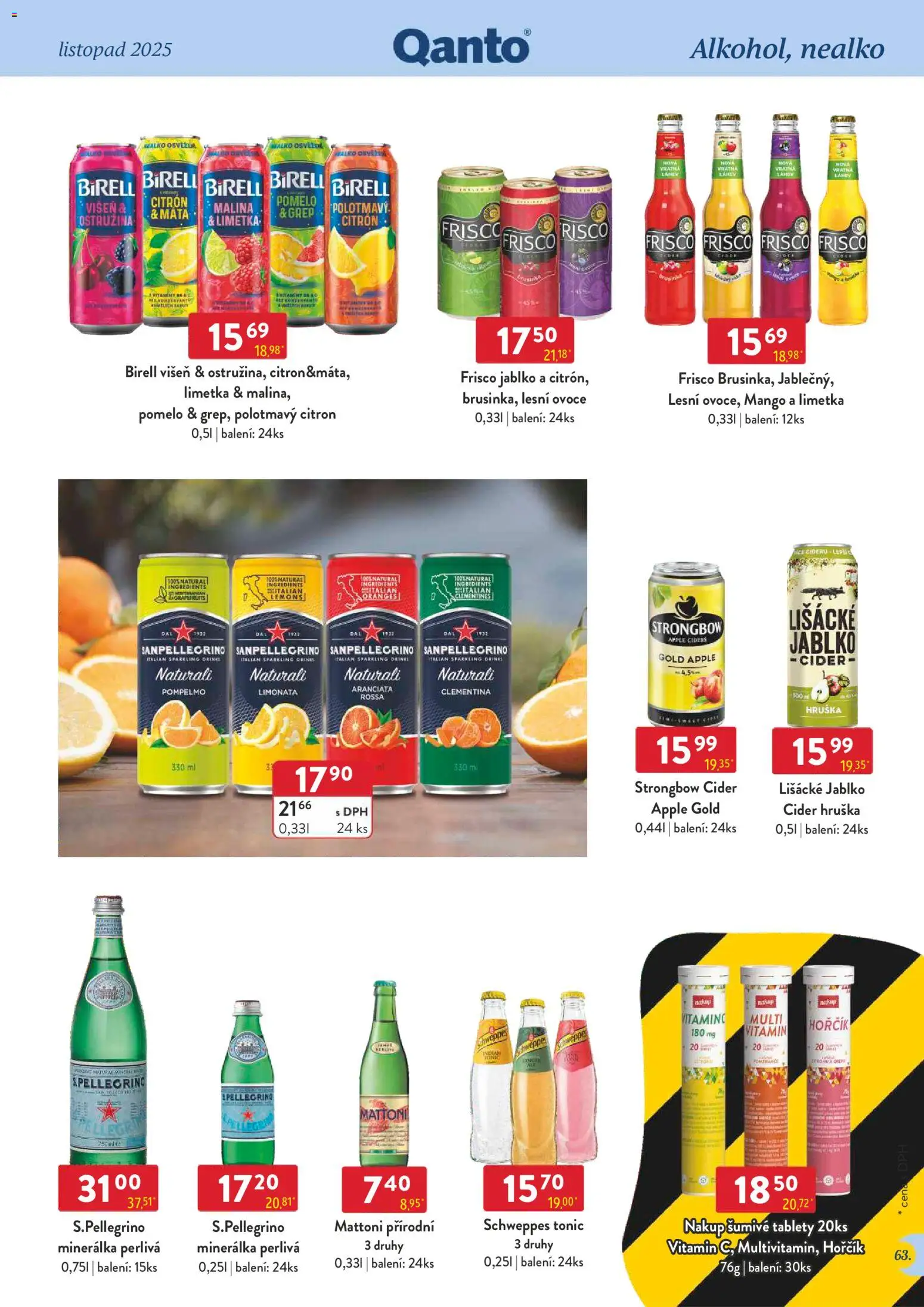 Astur & Qanto - Leták - Velkoobchod 11/2025 od 01.11.2025 | Strana: 63 | Produkty: Mattoni, Ovoce, Pomelo, Strongbow