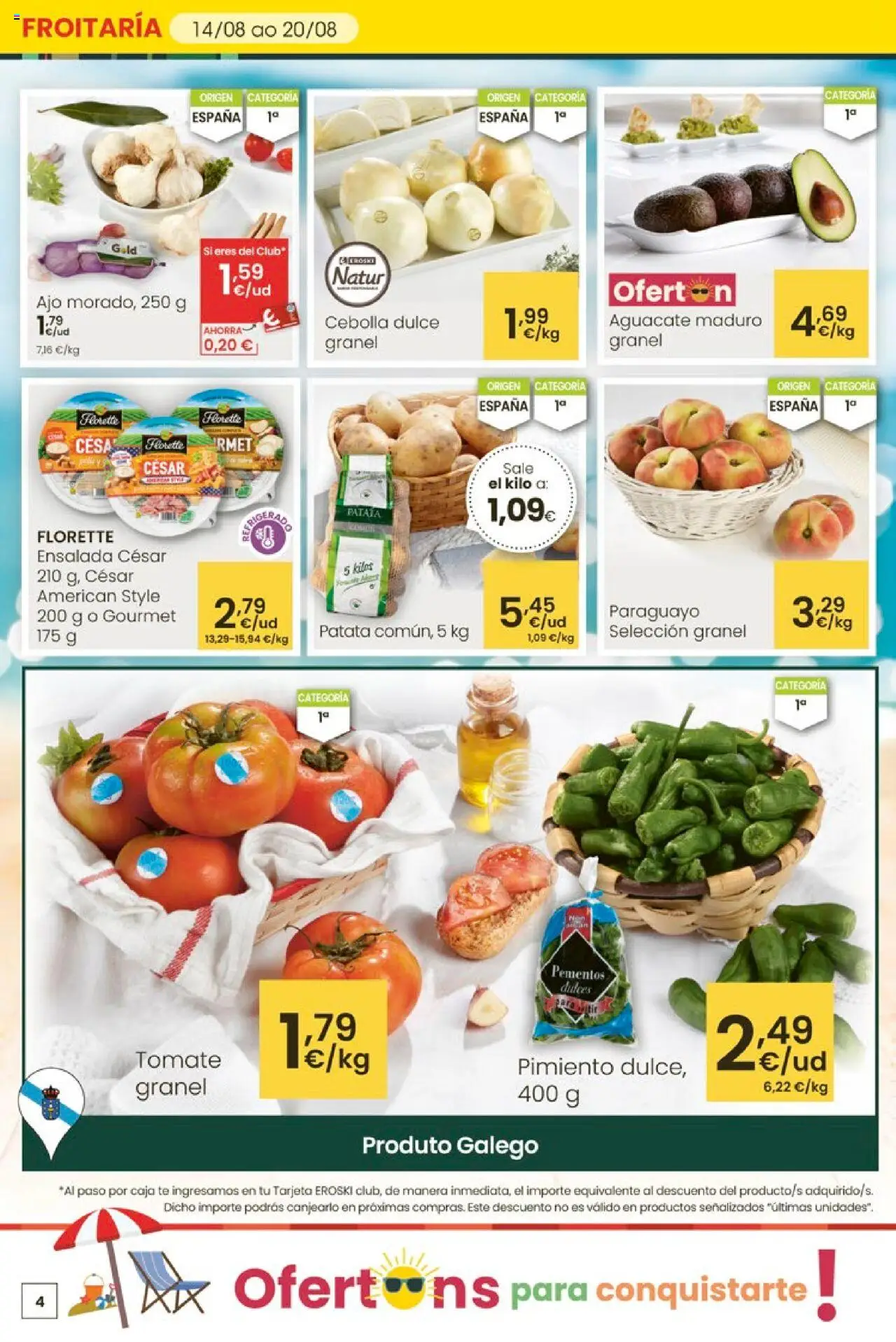 Eroski - Ofertons para conquistarte │ válido desde el 14.08.2025 | Página: 4 | Productos: Κάδος απορρυμάτων, Té, Παγωμένο τσάι, Caja