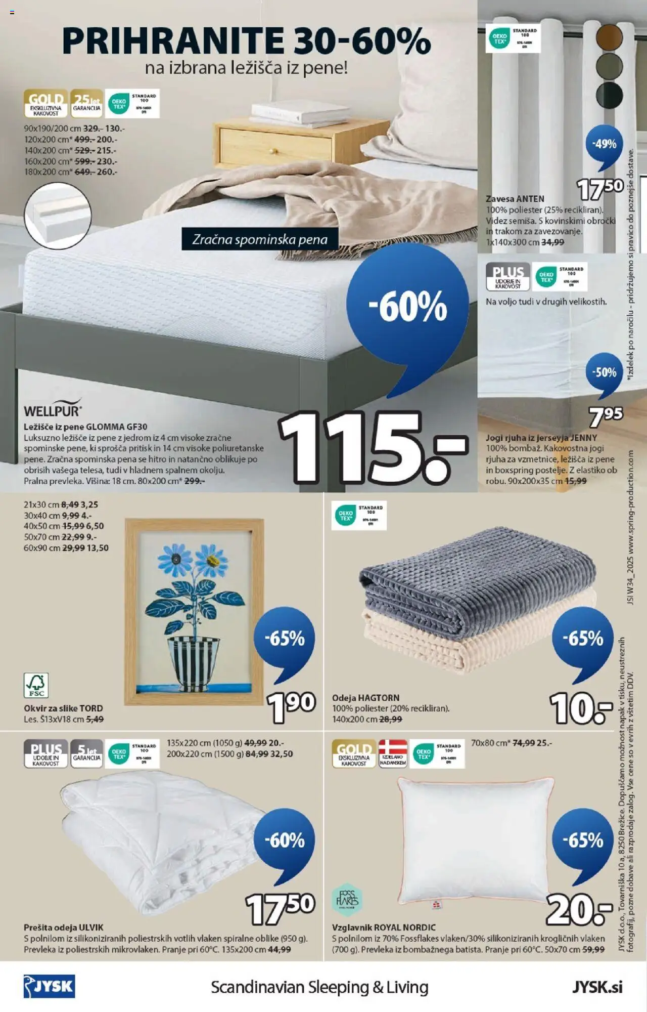 JYSK katalog │ velja od 20.08.2025 | Stran: 16 | Izdelki: Okvir za slike, Prevleka, Odeja, Jogi