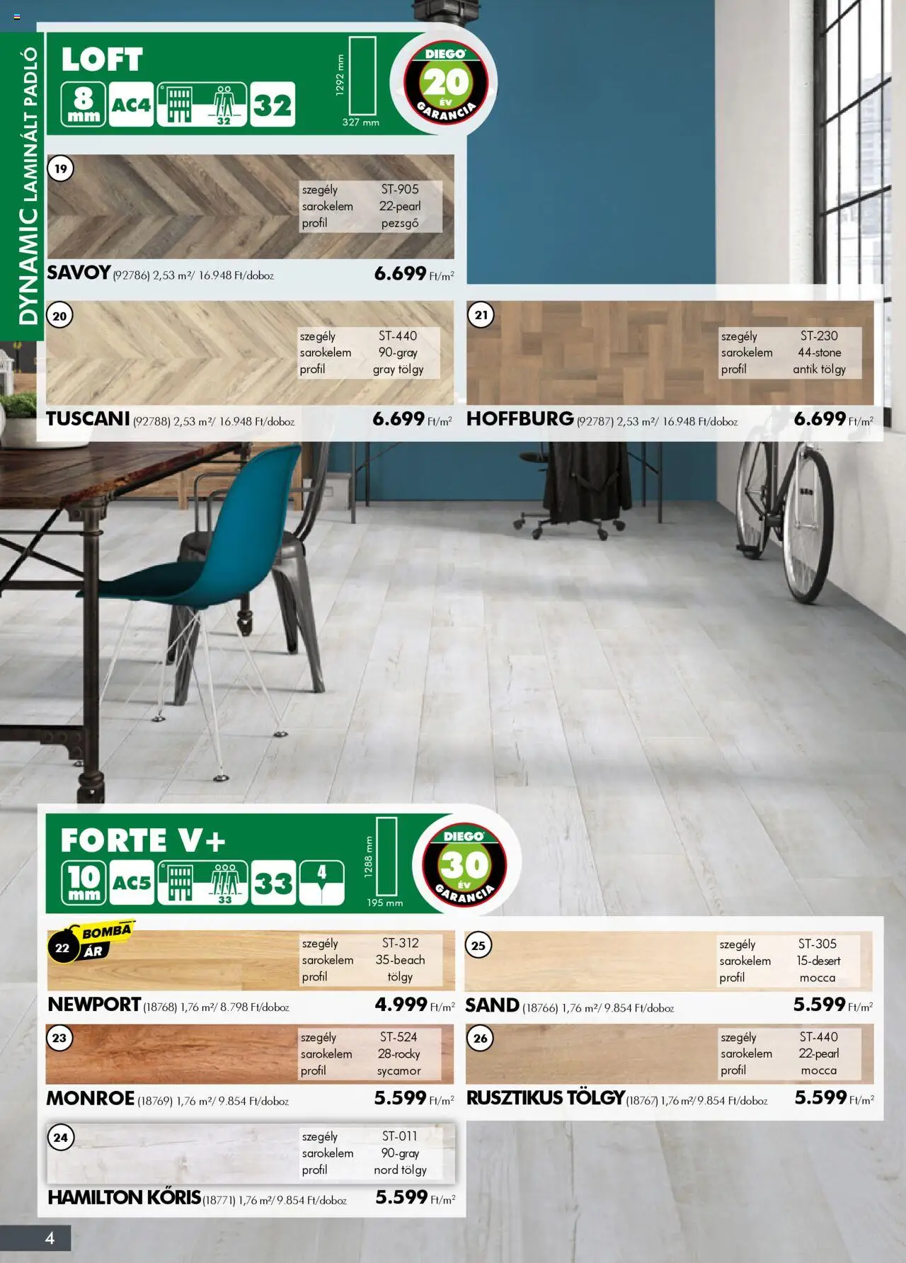 Diego akciós ujság - amely érvényes a következő dátumtól: 02.10.2025 | Oldal: 4 | Termékek: Laminált padló, Pezsgő