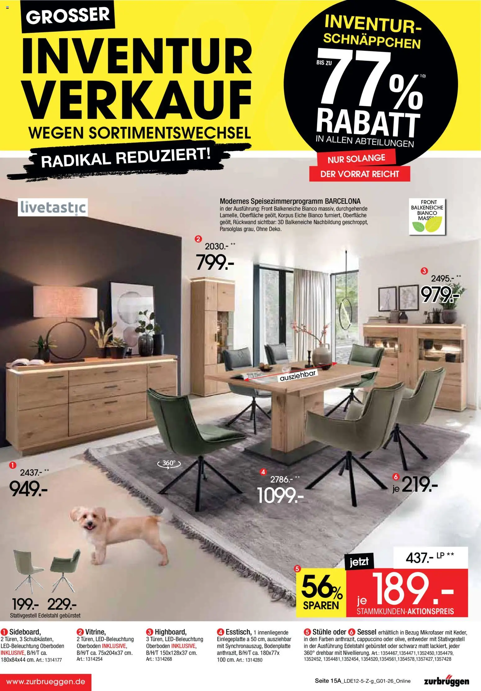 Zurbrüggen - Inventur-Verkauf – gültig ab 26.12.2025 | Seite: 21 | Produkte: Sessel