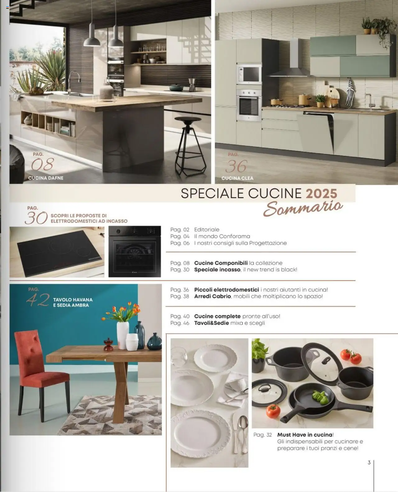 Volantino Conforama del 28.01.2025 | Pagina: 3 | Prodotti: Cucine, Tavolo, Sedia