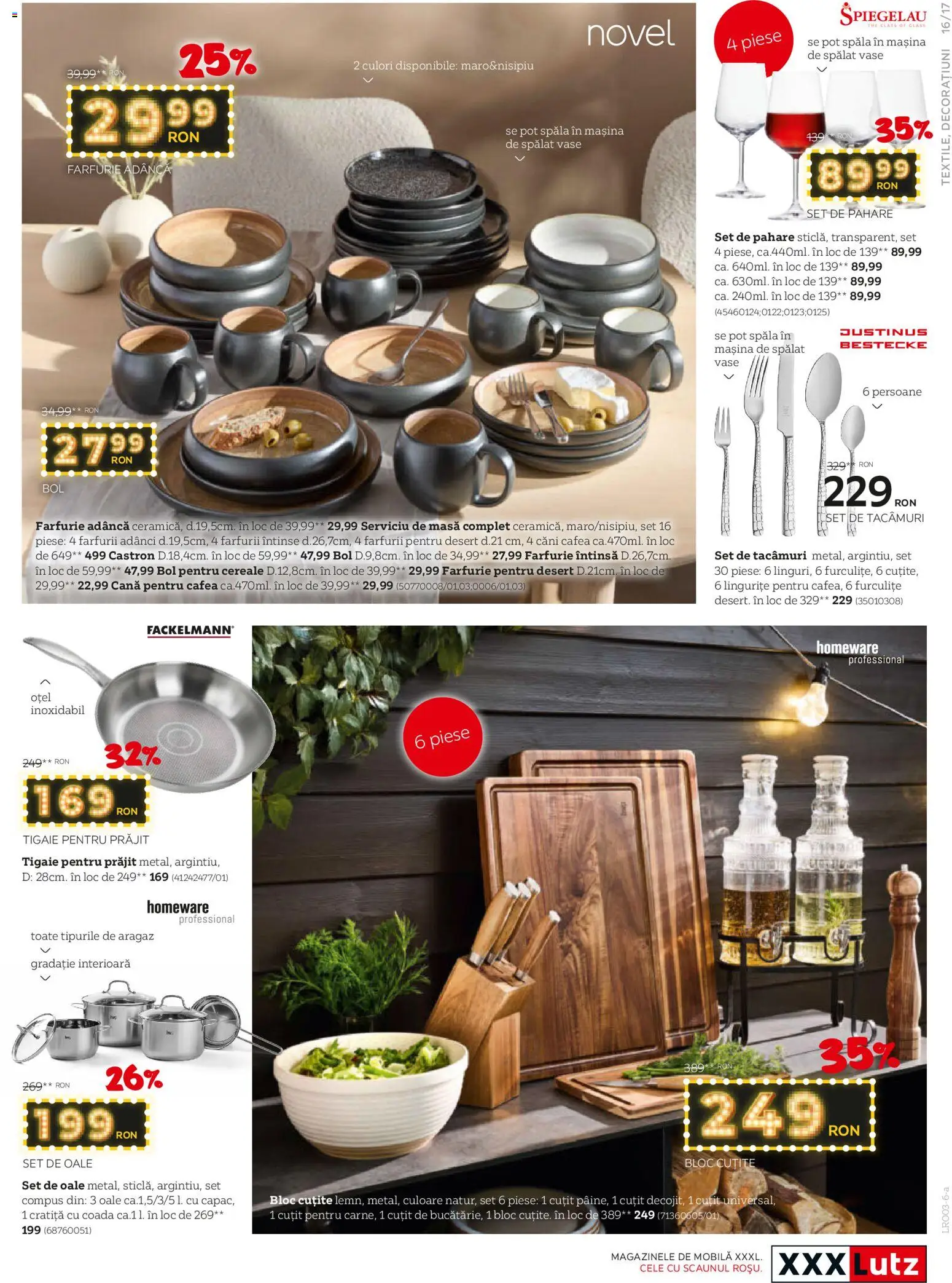 Noul catalog XXXLutz – valabil de la 02.03.2026 | Pagină: 17 | Produse: Aragaz, Pahare, Cuțit, Cereale