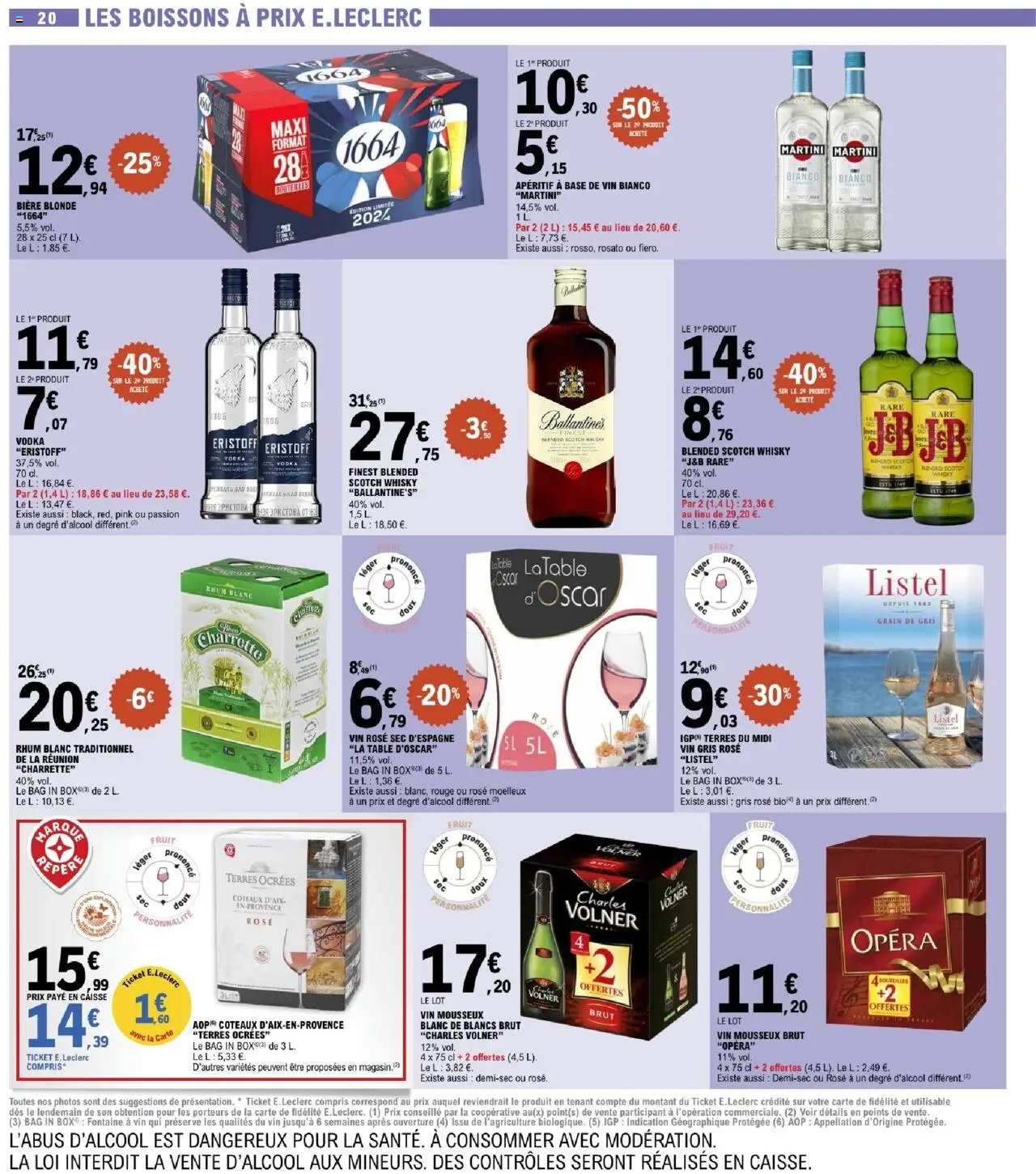  | Page: 20 | Produits: Vodka, Biere blonde 1664, Base, Table