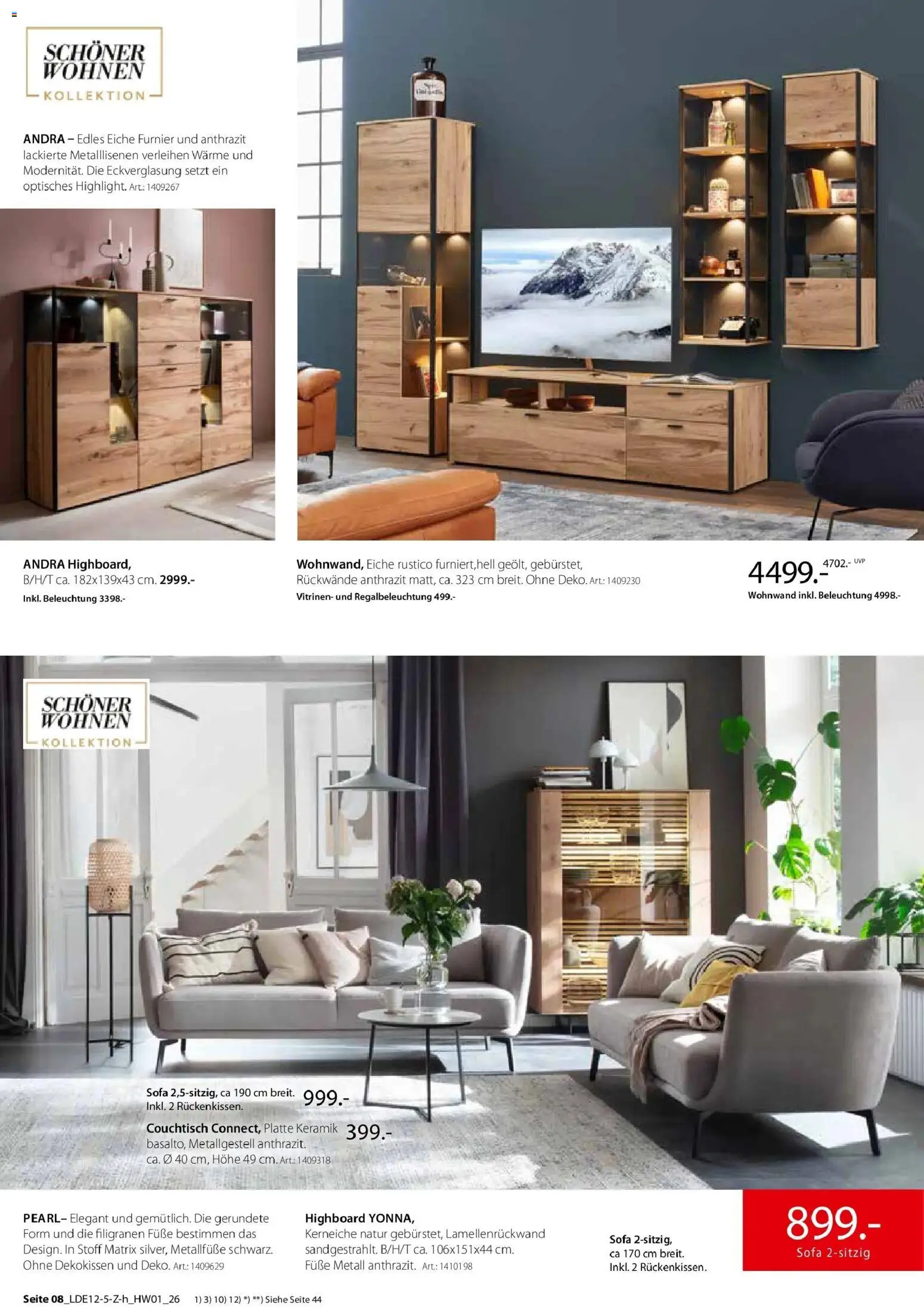 Zurbrüggen - Zurbrüggen: Ihr Einrichtungshaus der Extraklasse – gültig ab 18.01.2026 | Seite: 16 | Produkte: Wohnwand, HIghboard, Sofa, Couchtisch