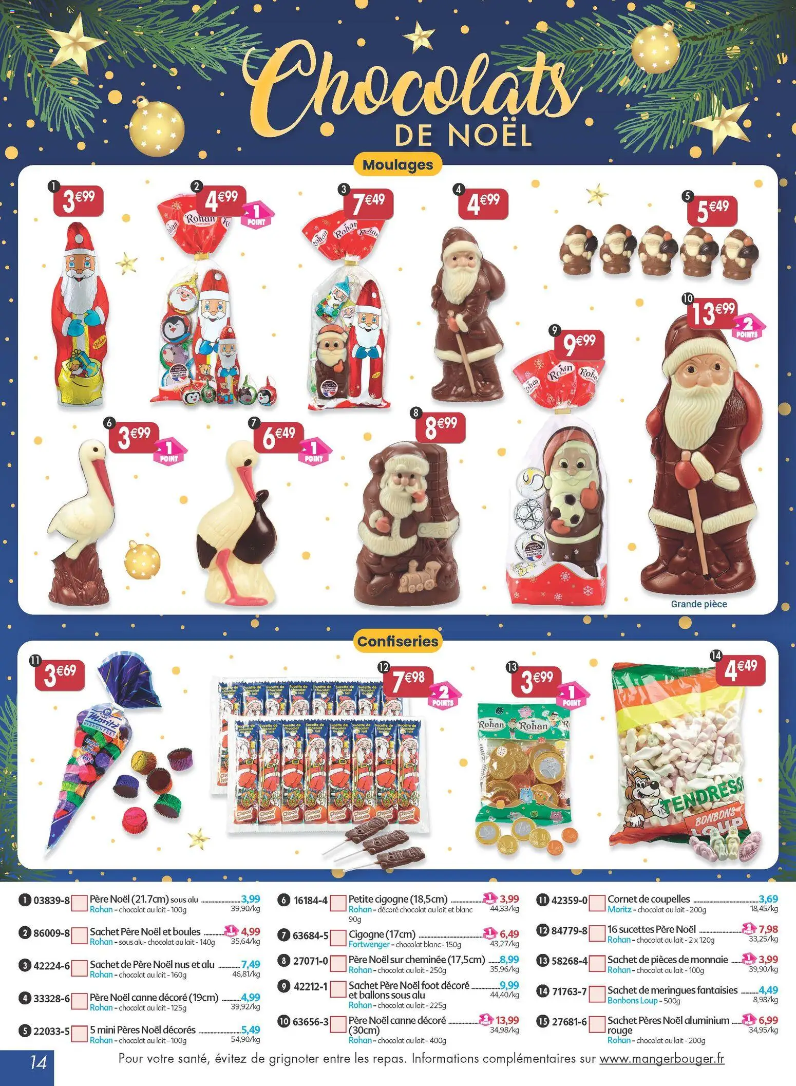 {H1} | Page: 14 | Produits: Chocolats de noël, Lait, Chocolat, Bonbons