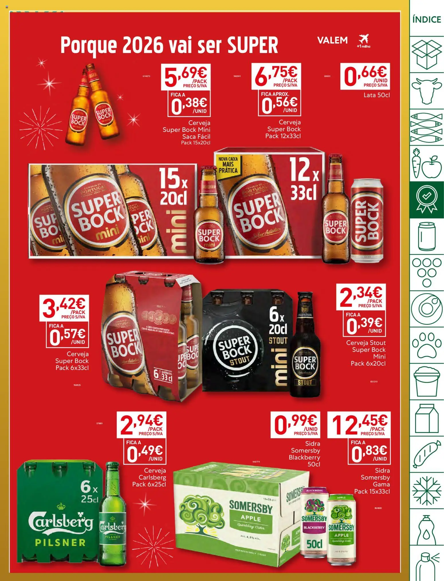 Recheio folheto │ válido de 23.12.2025 | Página: 21 | Produtos: Super bock, Caixa, Cerveja, Somersby
