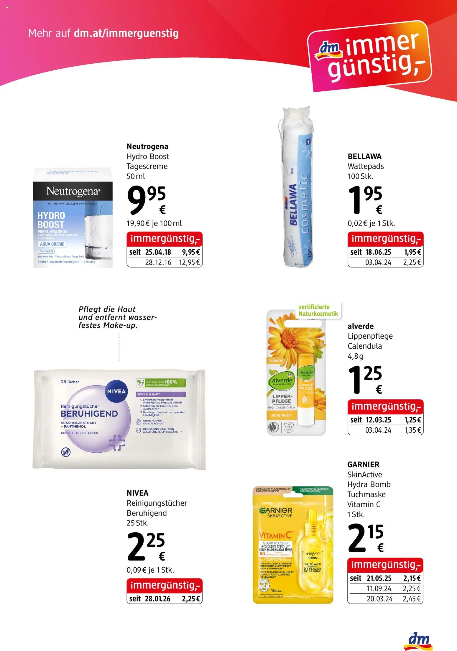 dm drogerie markt  Flugblatt März 2026 gültig ab 26.01.2026 | Seite: 2 | Produkte: Wasser, Parfüm, Creme, Reinigungstücher