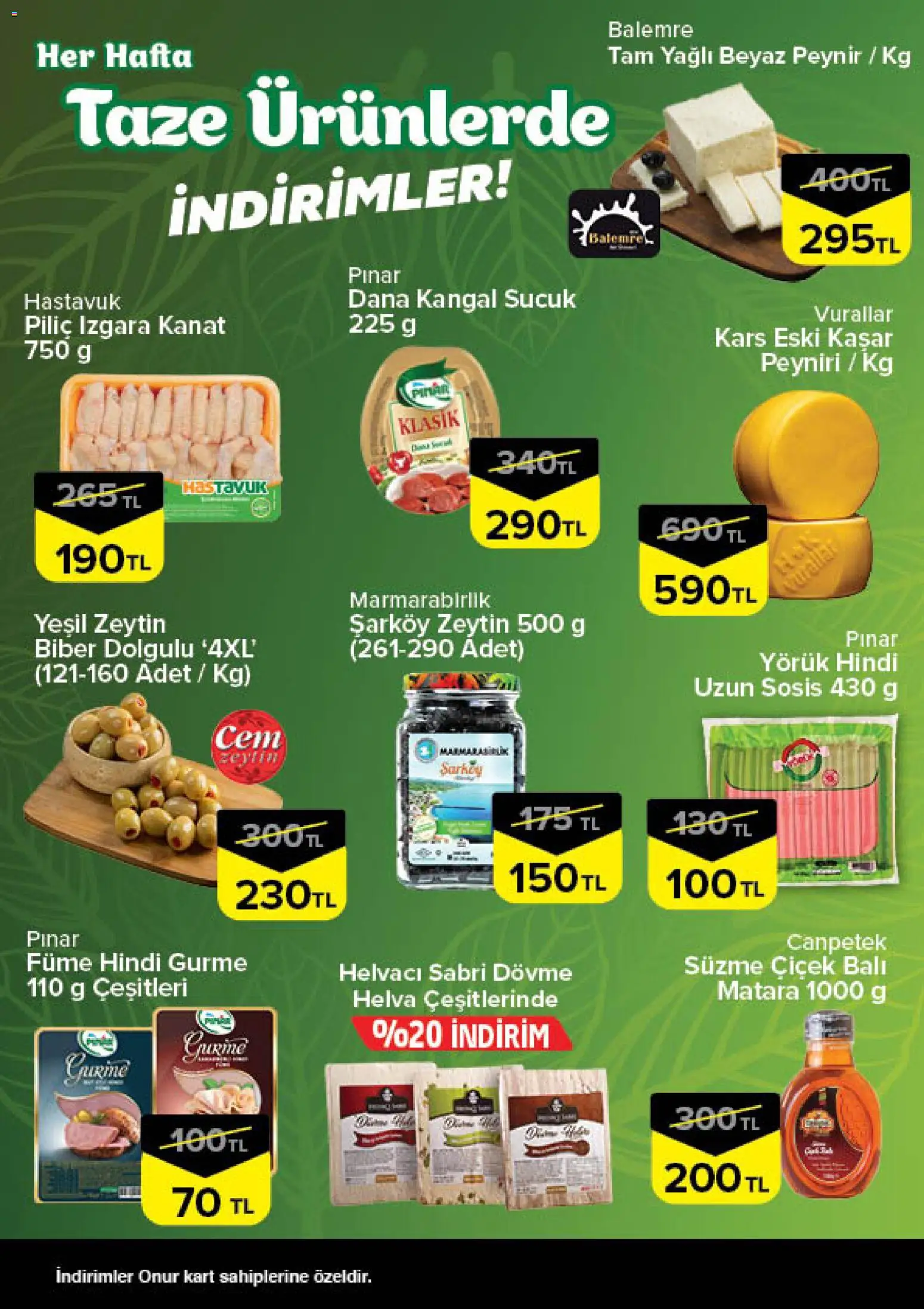 Onur Market - Taze Ürünlerde İndirimler - Bursa - 23.04.2026 tarihinden itibaren geçerlidir | Sayfa: 2 | Ürünler: Peynir, Piliç, Izgara, Sucuk