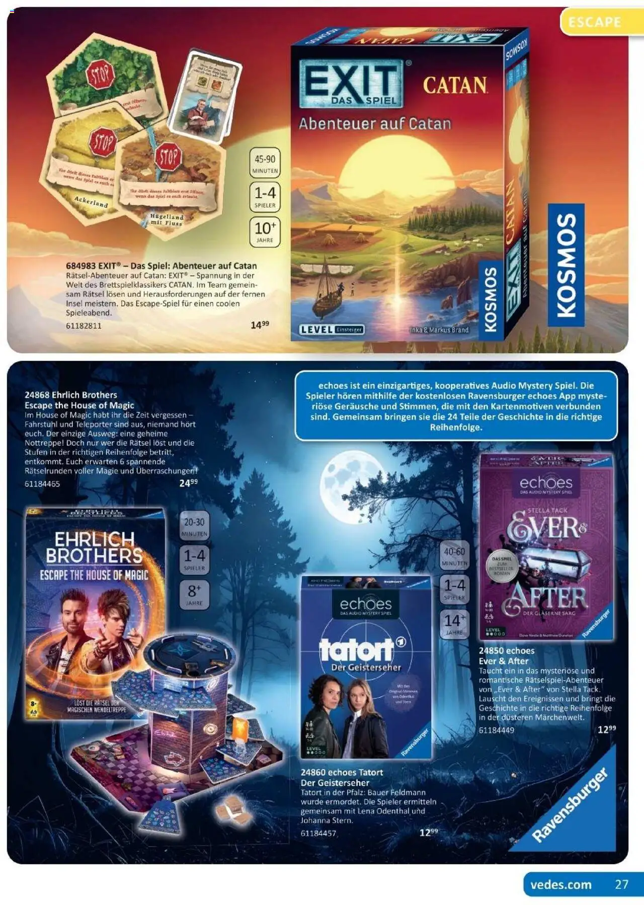 Vedes Prospekt 	 - gültig ab dem 25.08.2025 | Seite: 27 | Produkte: Spiel, Audio