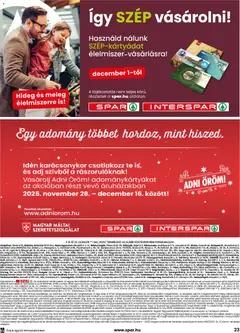 Spar Akciós újság - amely érvényes a következő dátumtól: 04.12.2025 | Oldal: 23