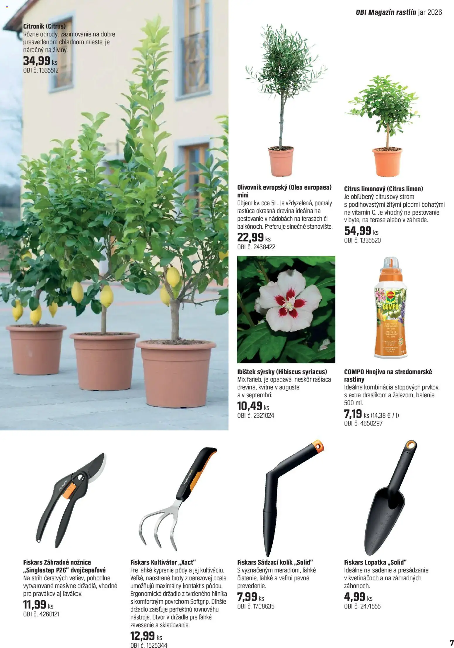 Nové OBI akcie – leták je platný od 15.04.2026 | Strana: 7 | Produkty: Jar